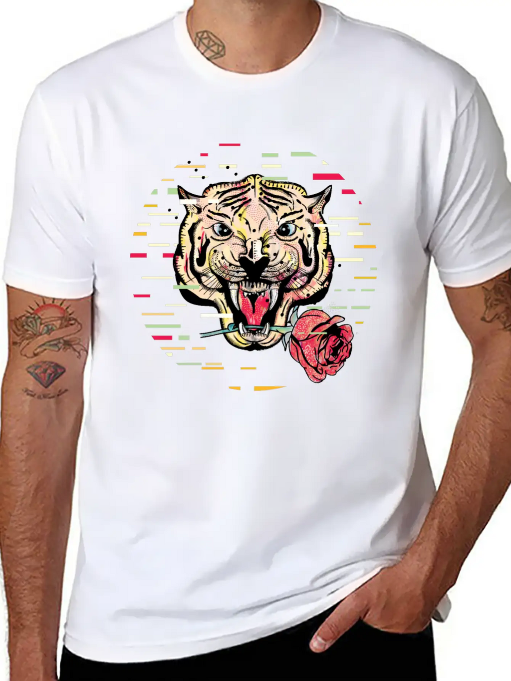 Tiger And Rose Unisex Casual T-Shirt – Clean Design For Daily Comfort