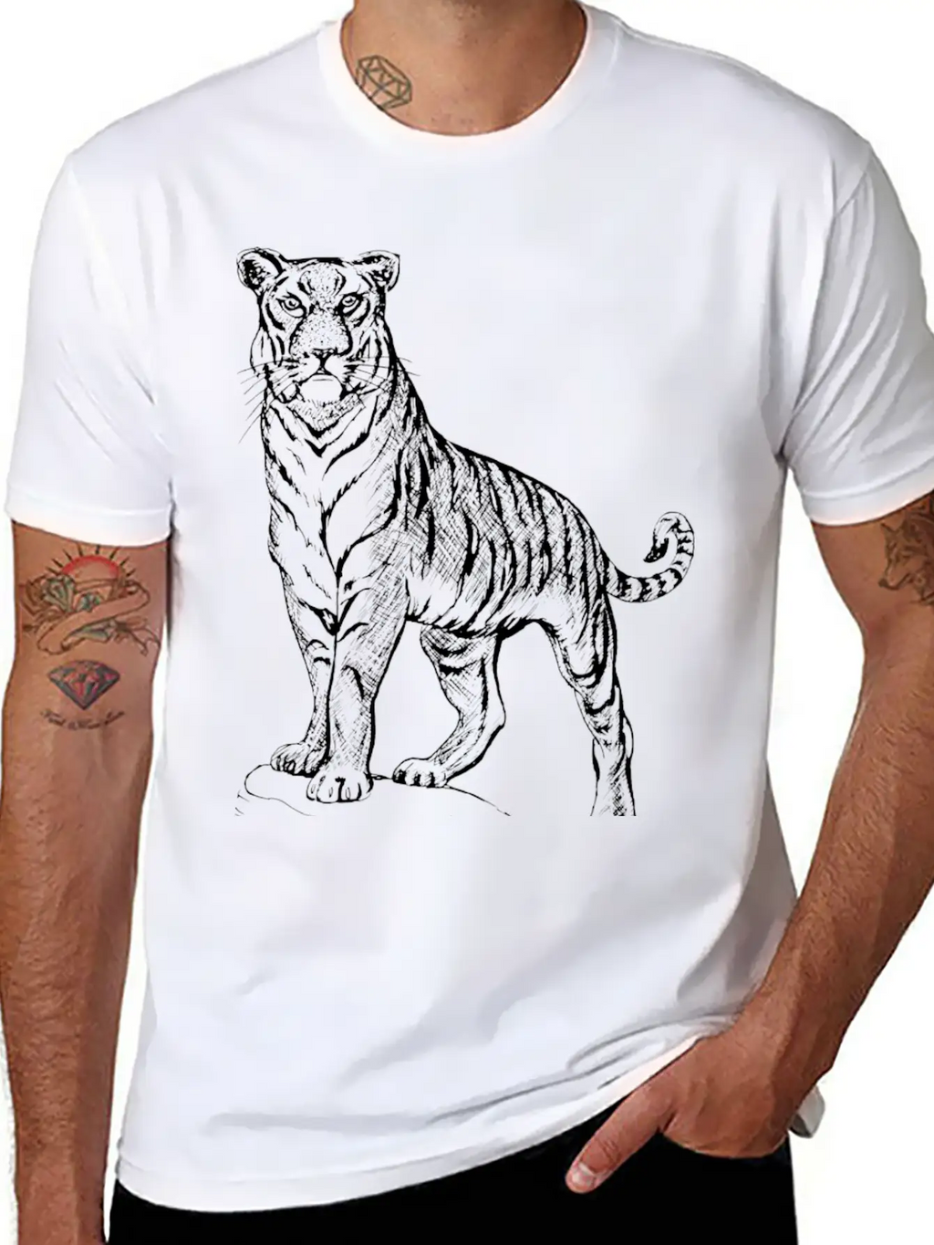 Tiger Casual Graphic T-Shirt – Simple And Comfortable Daily Wear