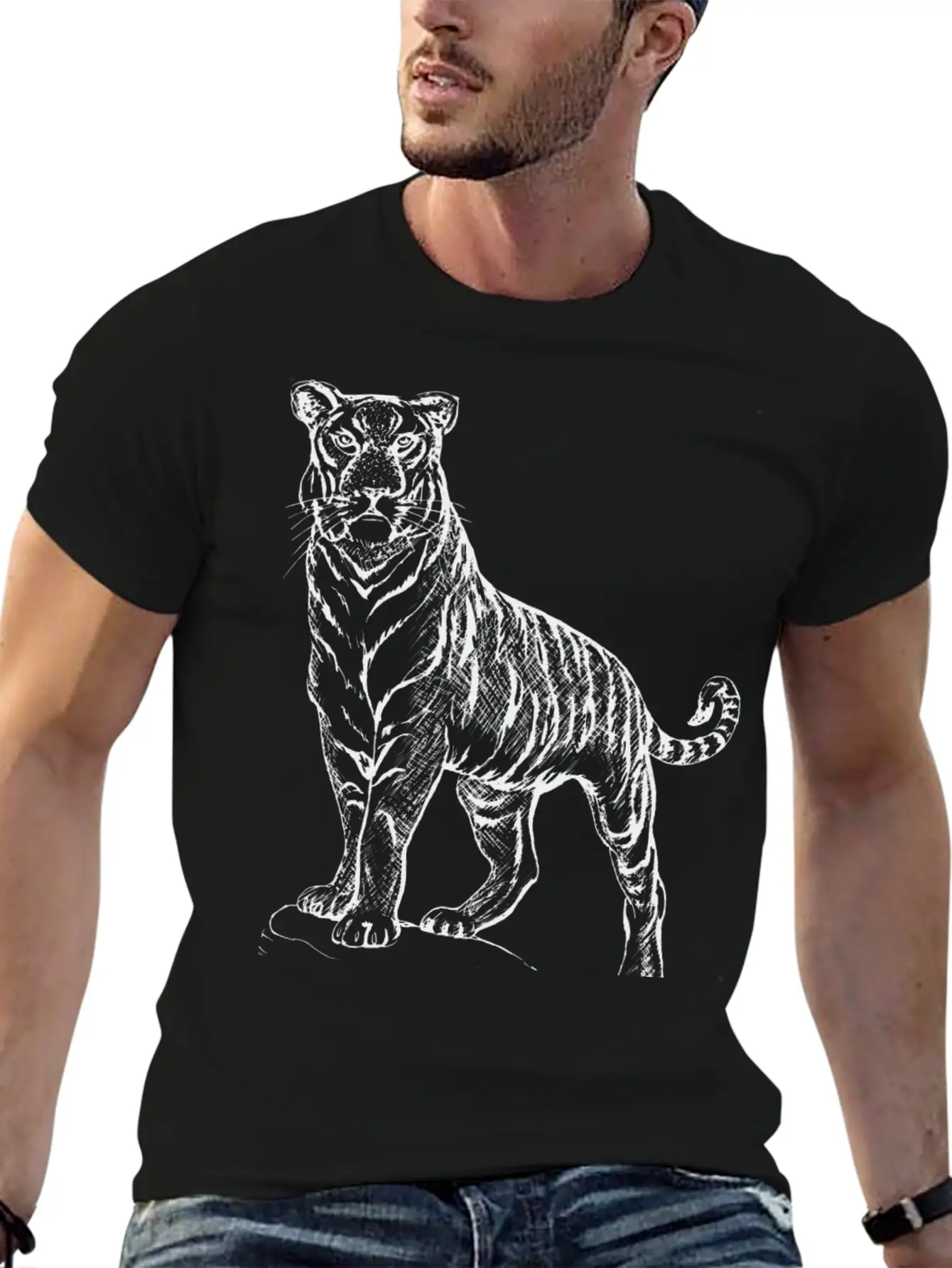 Tiger Casual Graphic T-Shirt – Simple And Comfortable Daily Wear