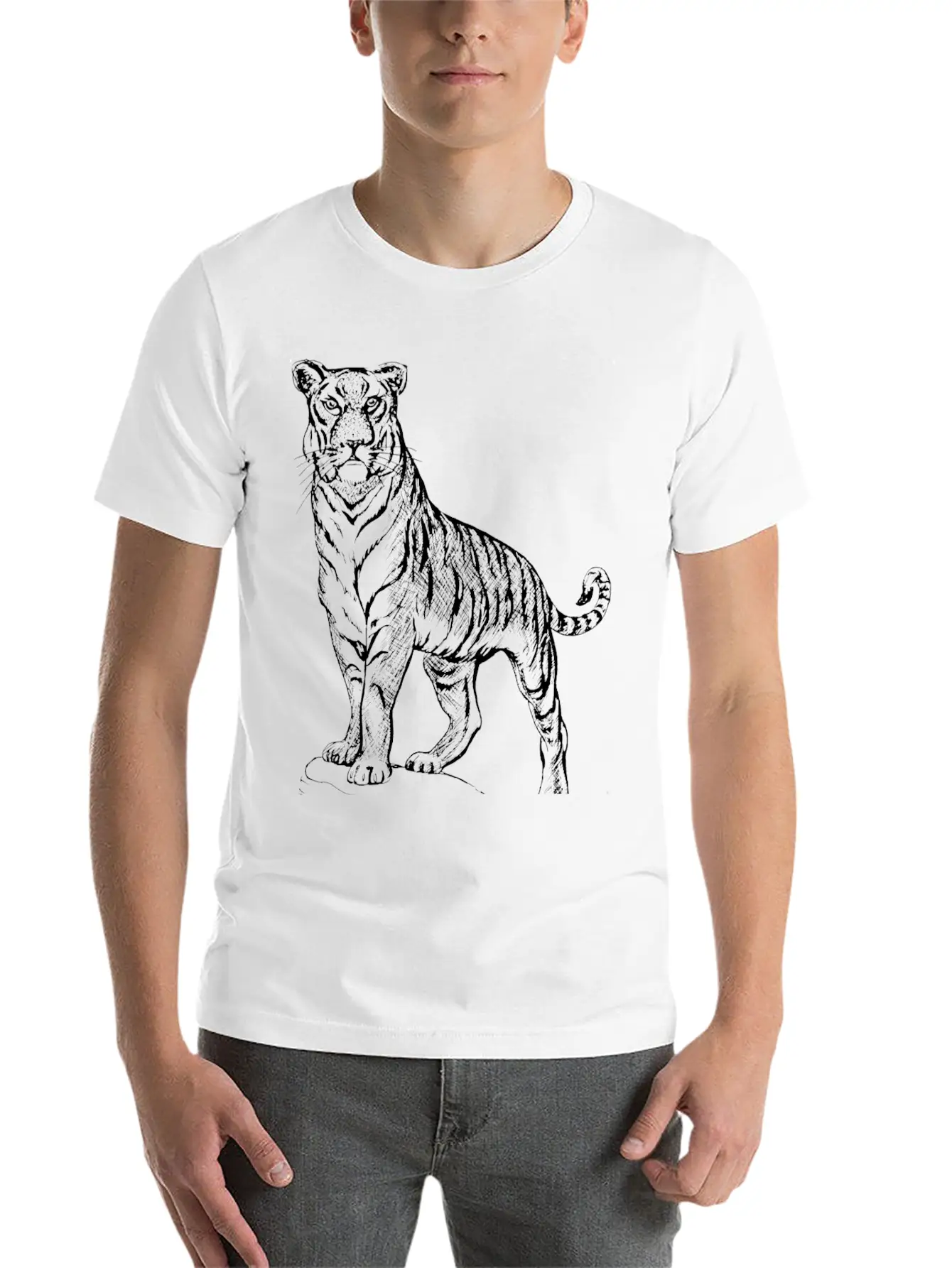 Tiger Casual Graphic T-Shirt – Simple And Comfortable Daily Wear