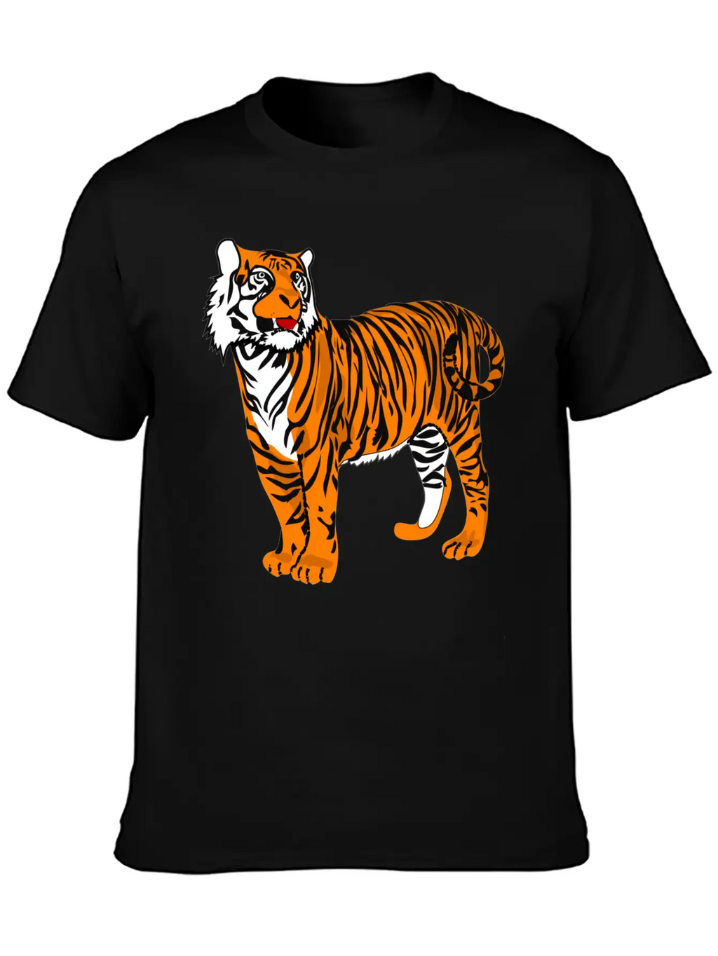 Tiger Classic Fit Graphic Tee For Daily Comfort – Unisex Cotton Shirt