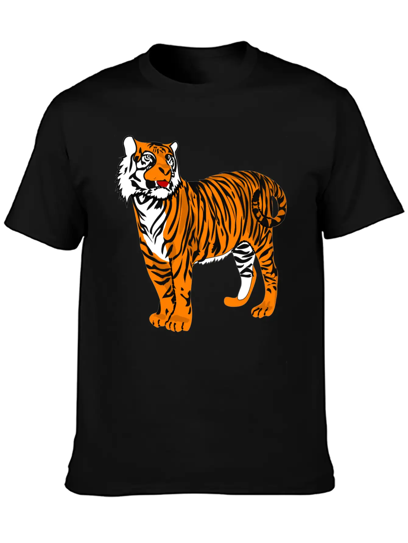 Tiger Classic Fit Graphic Tee For Daily Comfort – Unisex Cotton Shirt