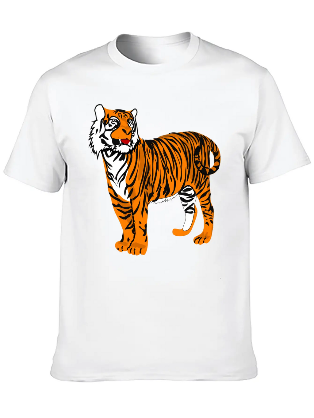 Tiger Classic Fit Graphic Tee For Daily Comfort – Unisex Cotton Shirt