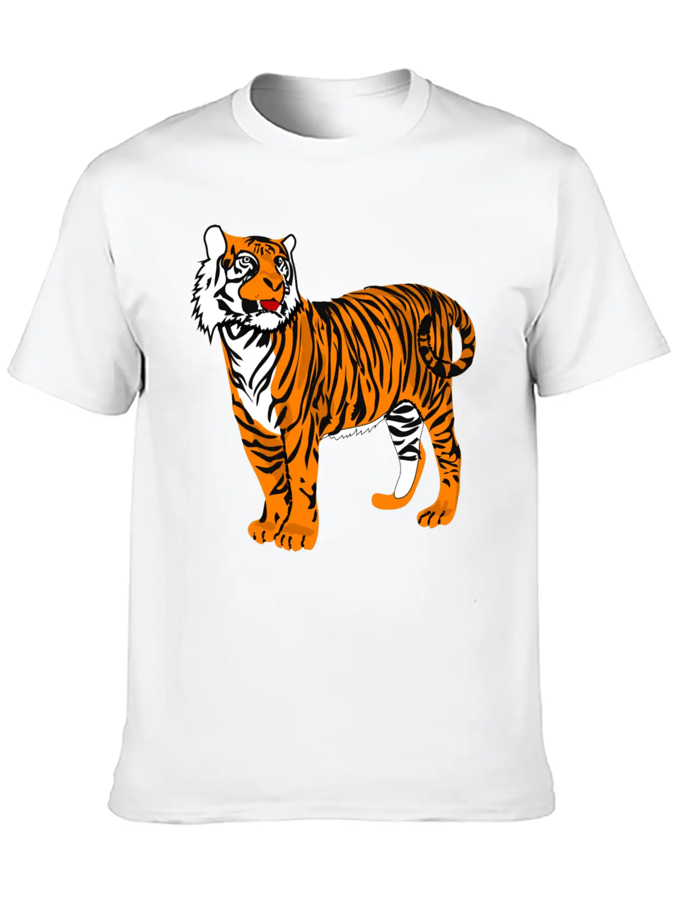 Tiger Classic Fit Graphic Tee For Daily Comfort – Unisex Cotton Shirt