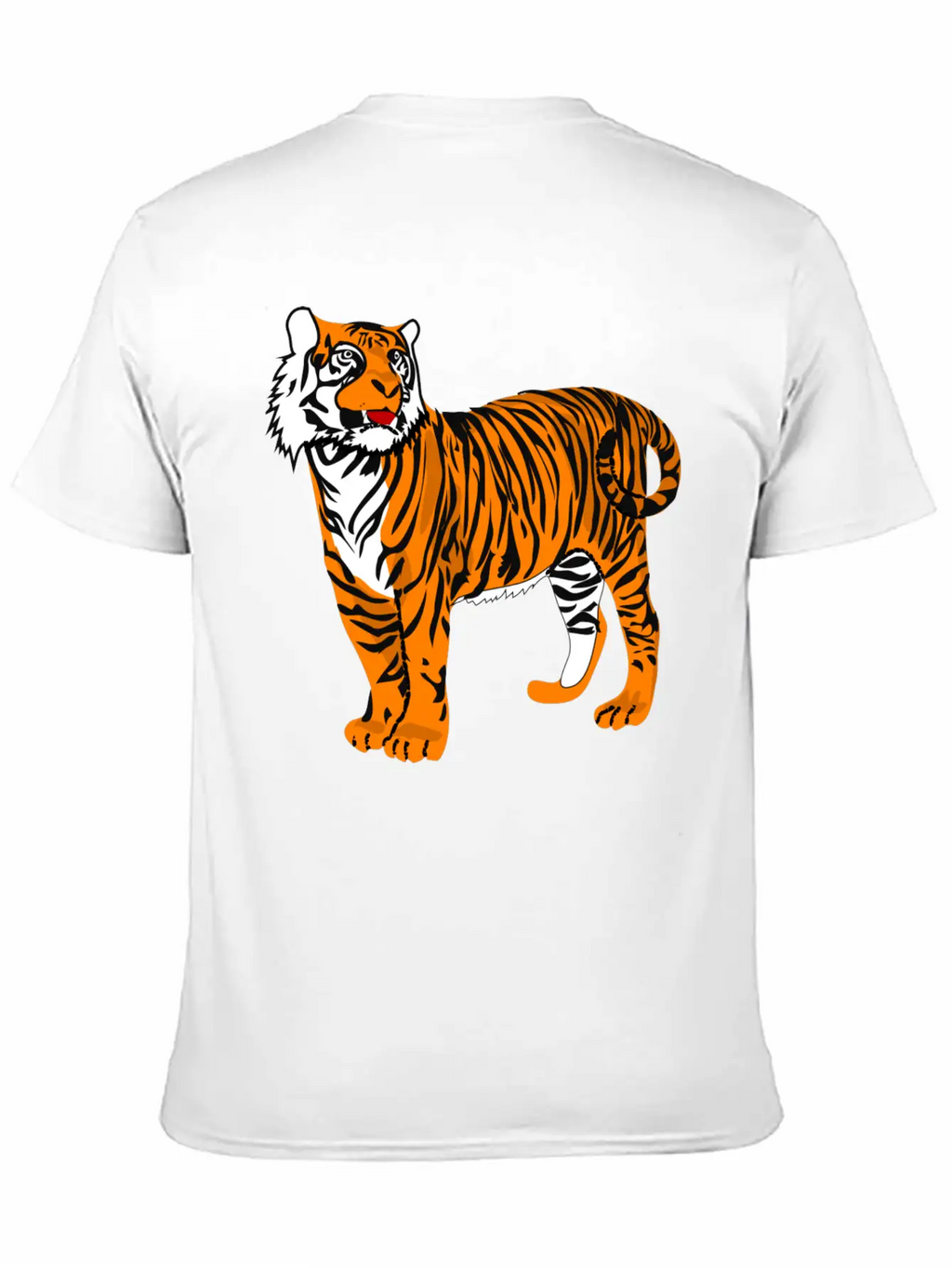 Tiger Classic Fit Graphic Tee For Daily Comfort – Unisex Cotton Shirt
