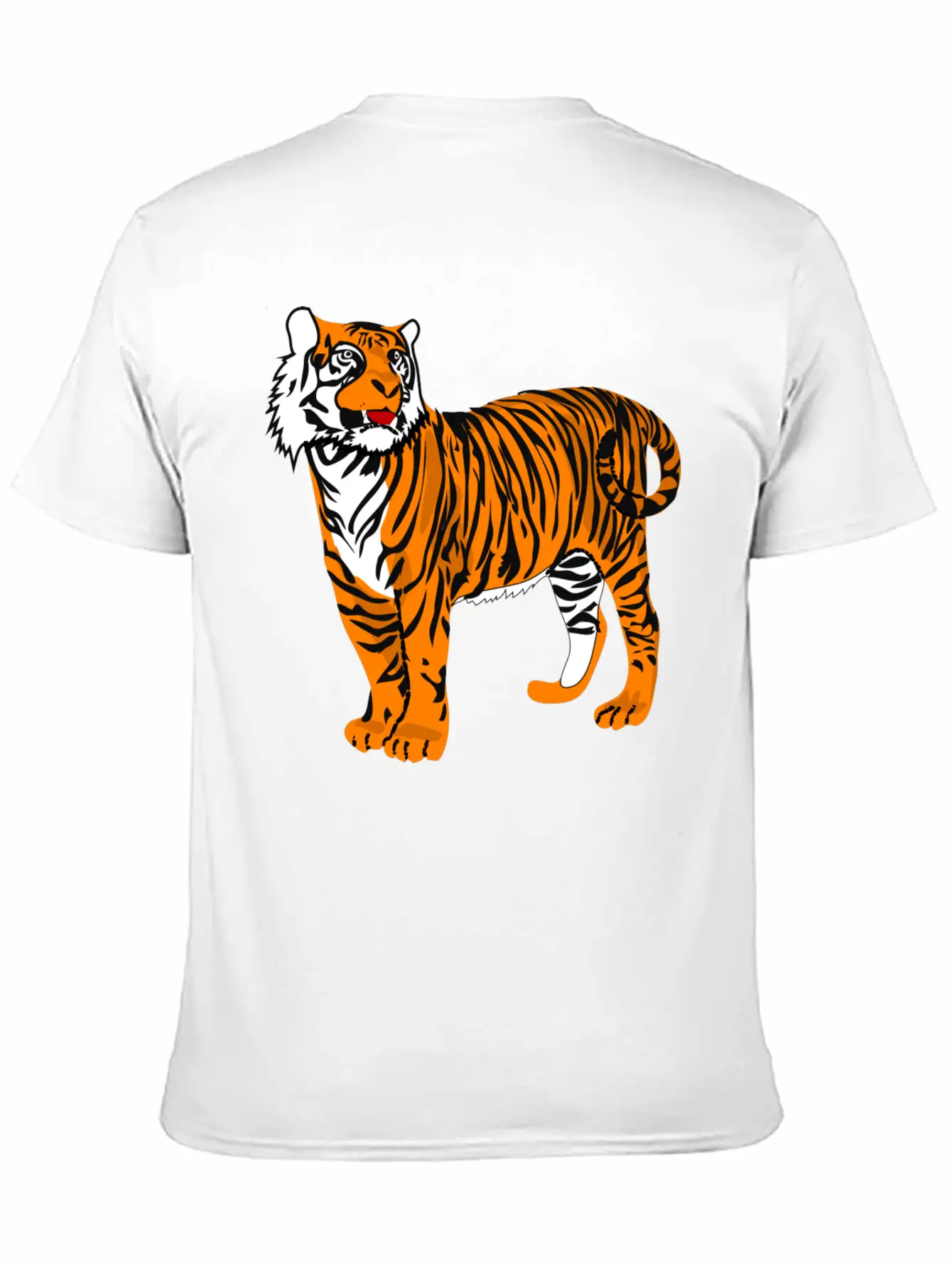 Tiger Classic Fit Graphic Tee For Daily Comfort – Unisex Cotton Shirt