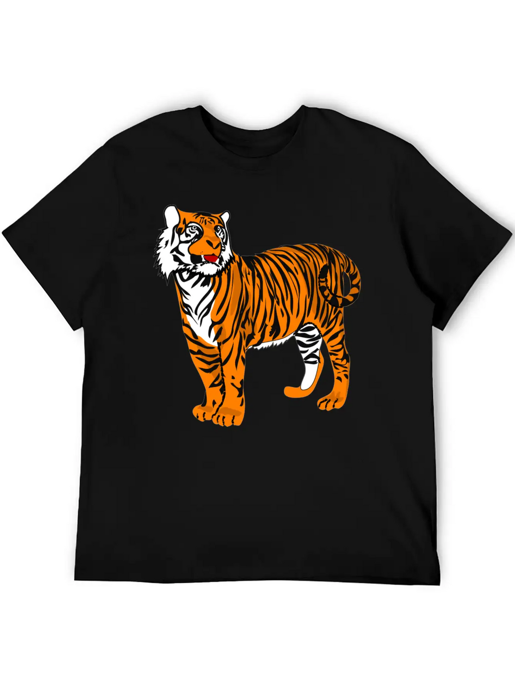 Tiger Classic Fit Graphic Tee For Daily Comfort – Unisex Cotton Shirt