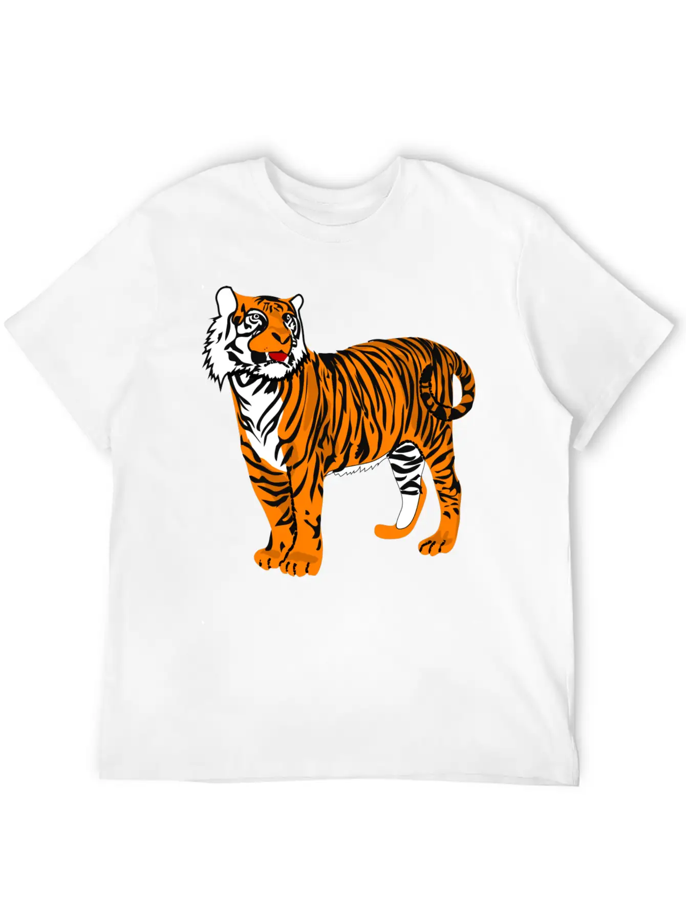 Tiger Classic Fit Graphic Tee For Daily Comfort – Unisex Cotton Shirt