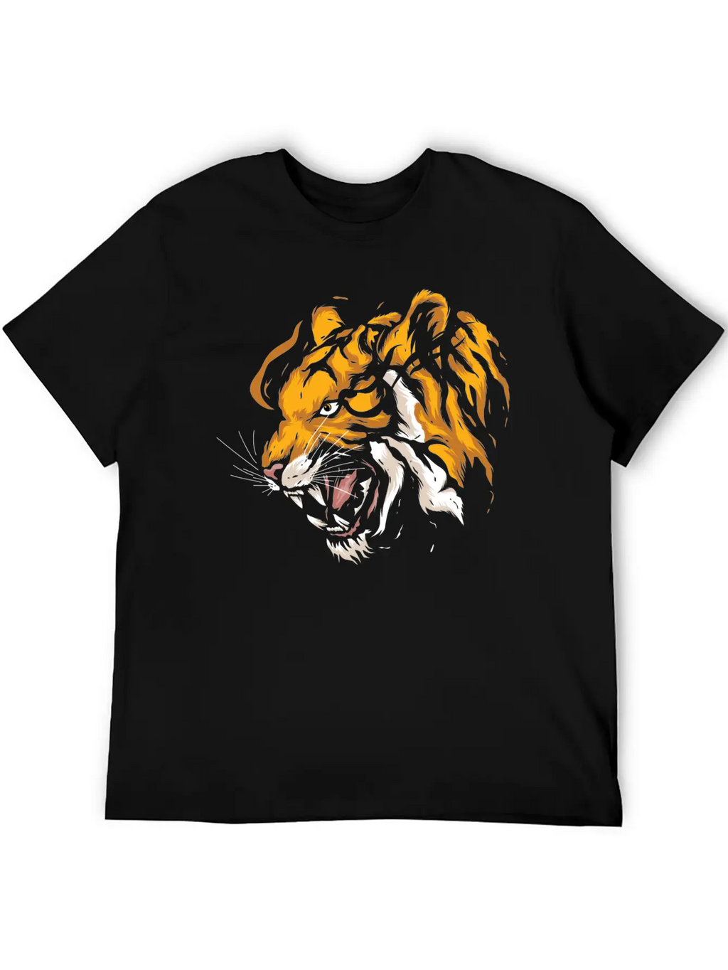 Tiger Head Tiger Boys Casual Graphic T-Shirt – Simple And Comfortable Daily Wear