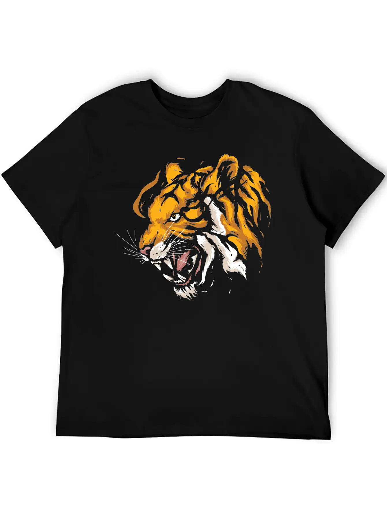Tiger Head Tiger Boys Casual Graphic T-Shirt – Simple And Comfortable Daily Wear