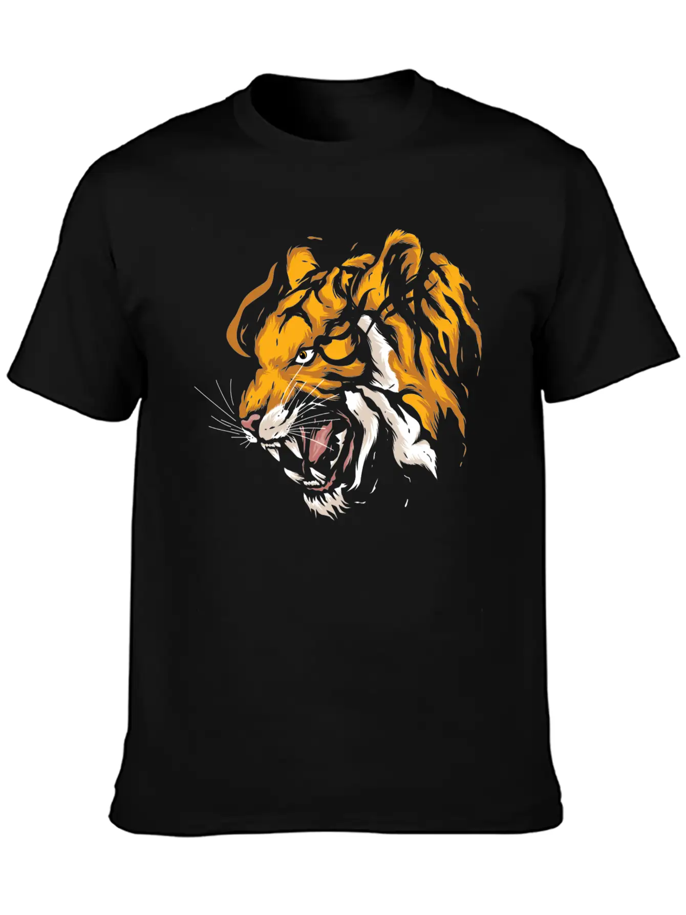 Tiger Head Tiger Boys Casual Graphic T-Shirt – Simple And Comfortable Daily Wear