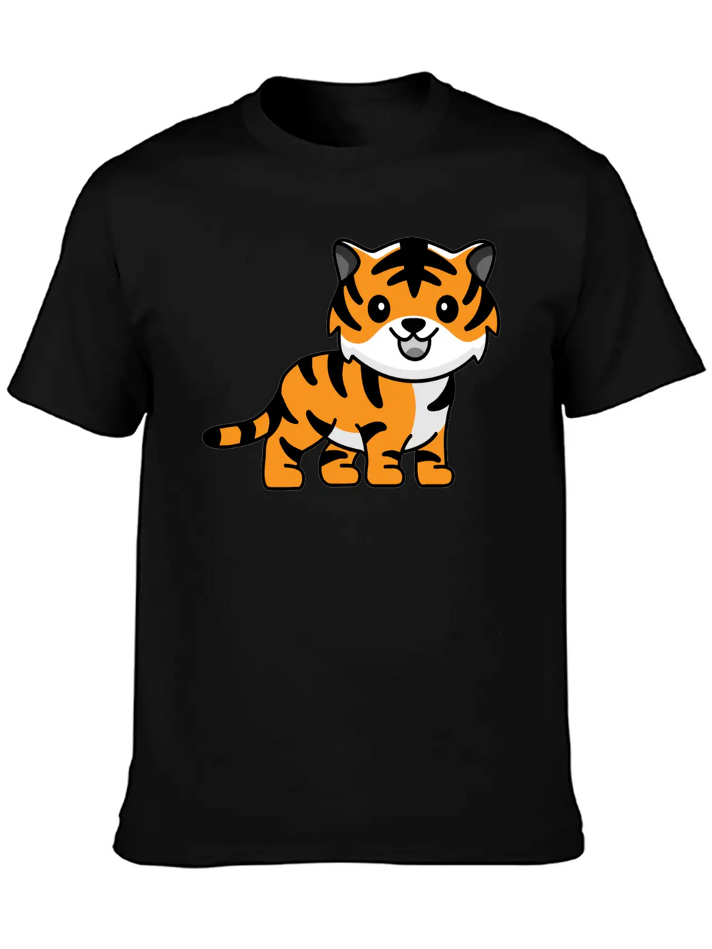 Tiger Kawaii Cute Animal Unisex Casual T-Shirt – Clean Design For Daily Comfort