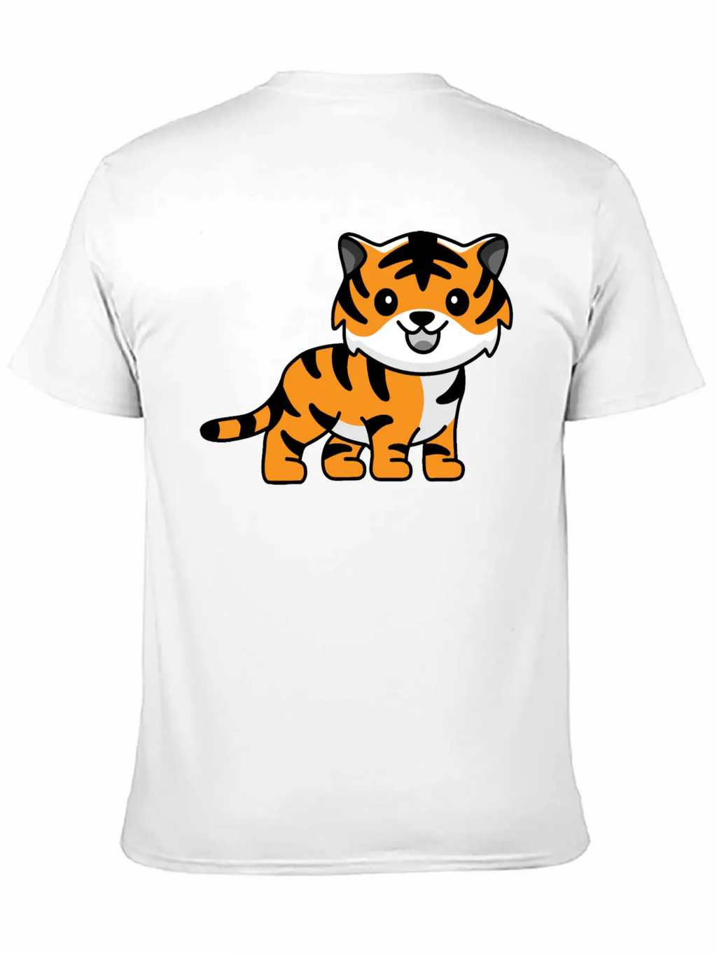 Tiger Kawaii Cute Animal Unisex Casual T-Shirt – Clean Design For Daily Comfort