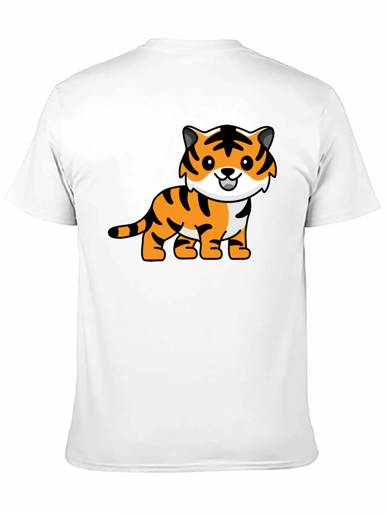 Tiger Kawaii Cute Animal Unisex Casual T-Shirt – Clean Design For Daily Comfort