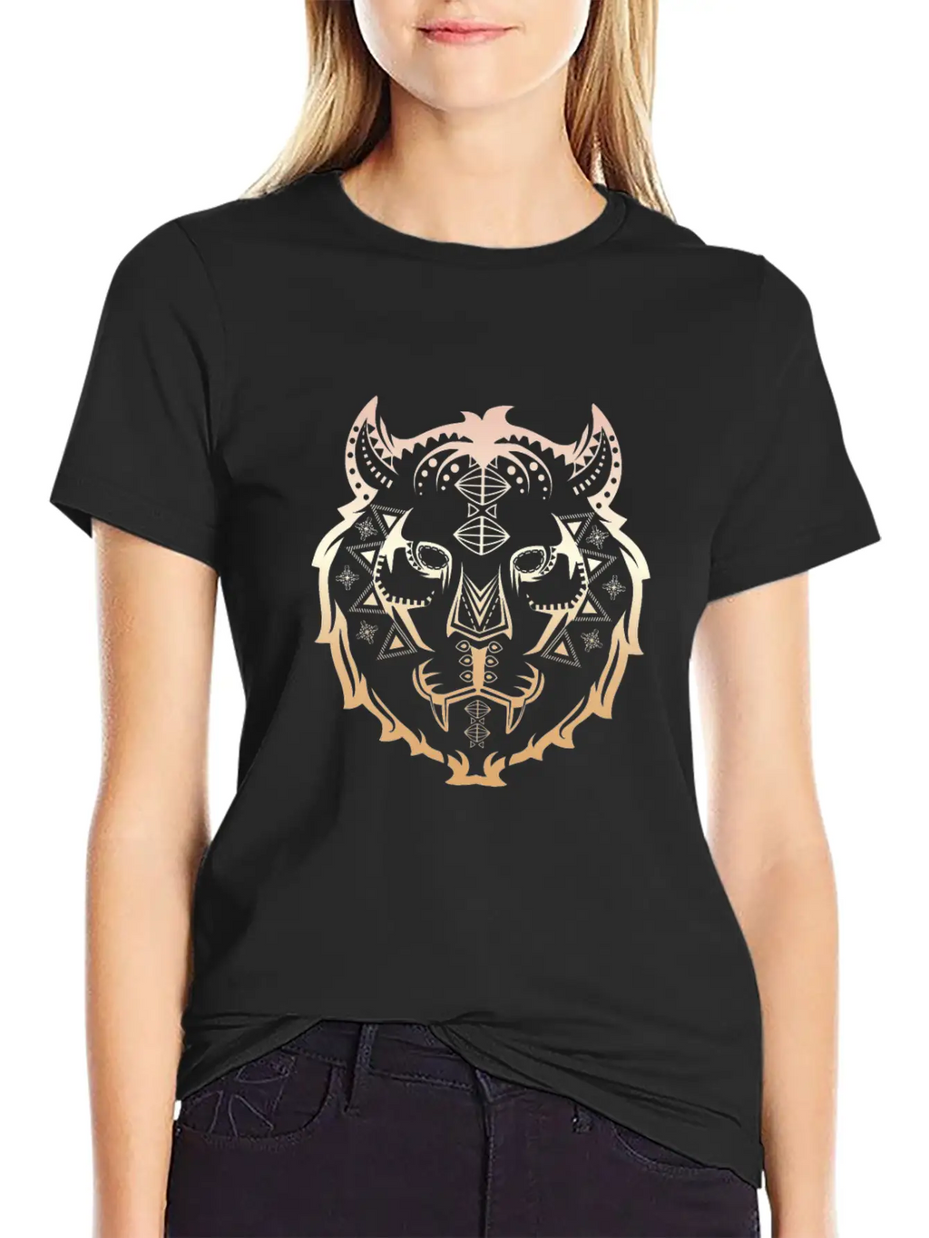Tiger Pattern Essential Cotton Tee For Daily Outfits – Unisex Style