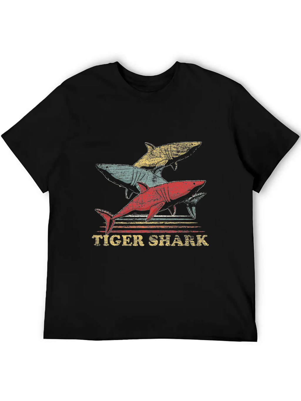 Tiger Shark Animal Shark Fin Sharks Fish Sea Gift Unisex Short Sleeve Soft Cotton T-Shirt – Casual Everyday Wear