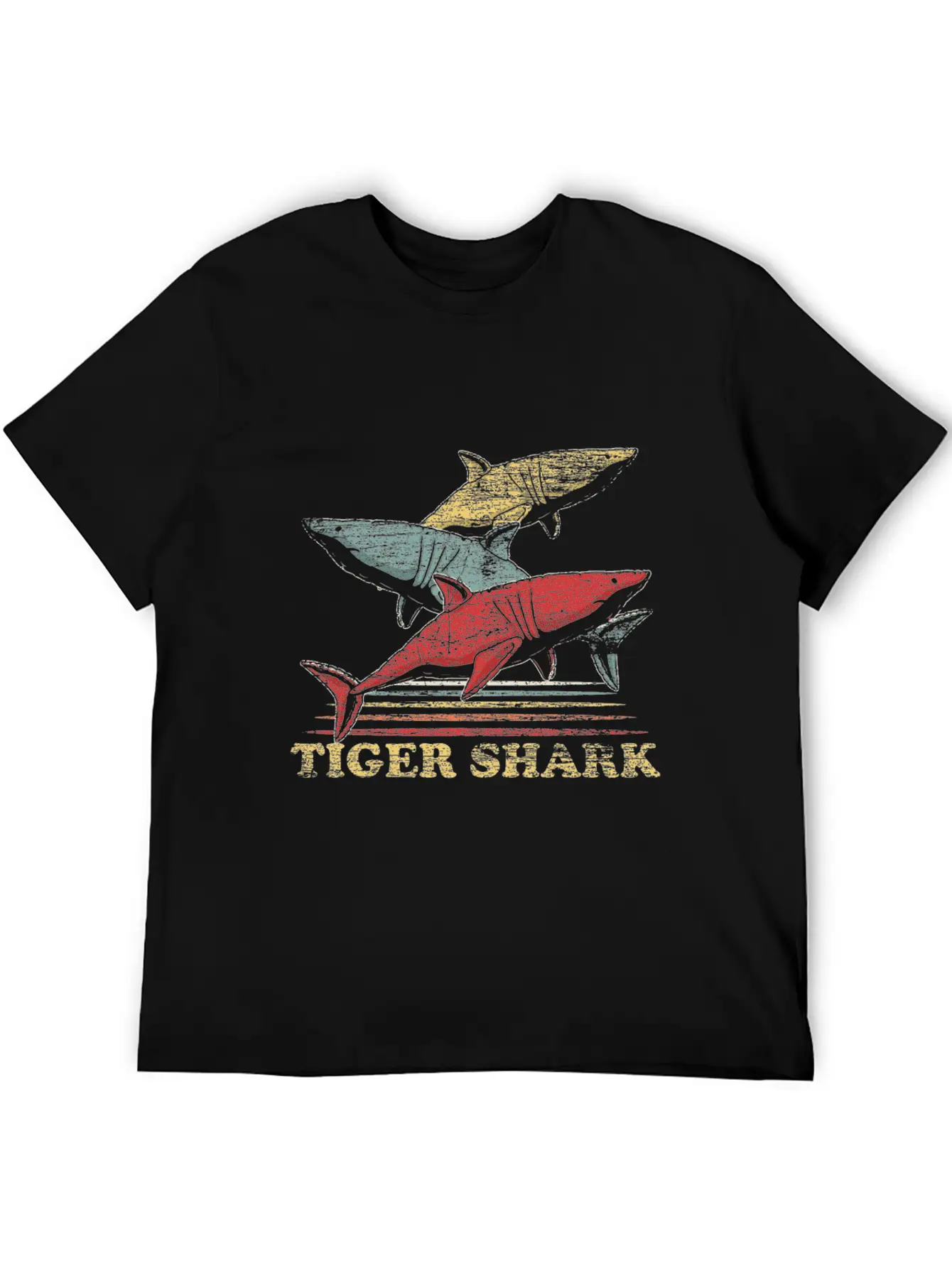 Tiger Shark Animal Shark Fin Sharks Fish Sea Gift Unisex Short Sleeve Soft Cotton T-Shirt – Casual Everyday Wear