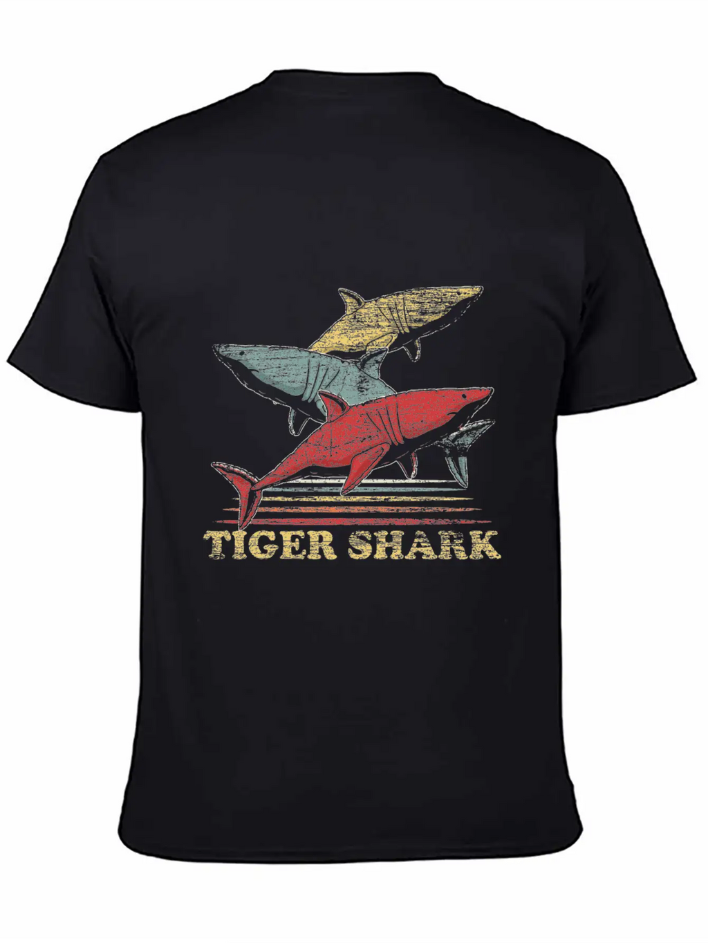 Tiger Shark Animal Shark Fin Sharks Fish Sea Gift Unisex Short Sleeve Soft Cotton T-Shirt – Casual Everyday Wear