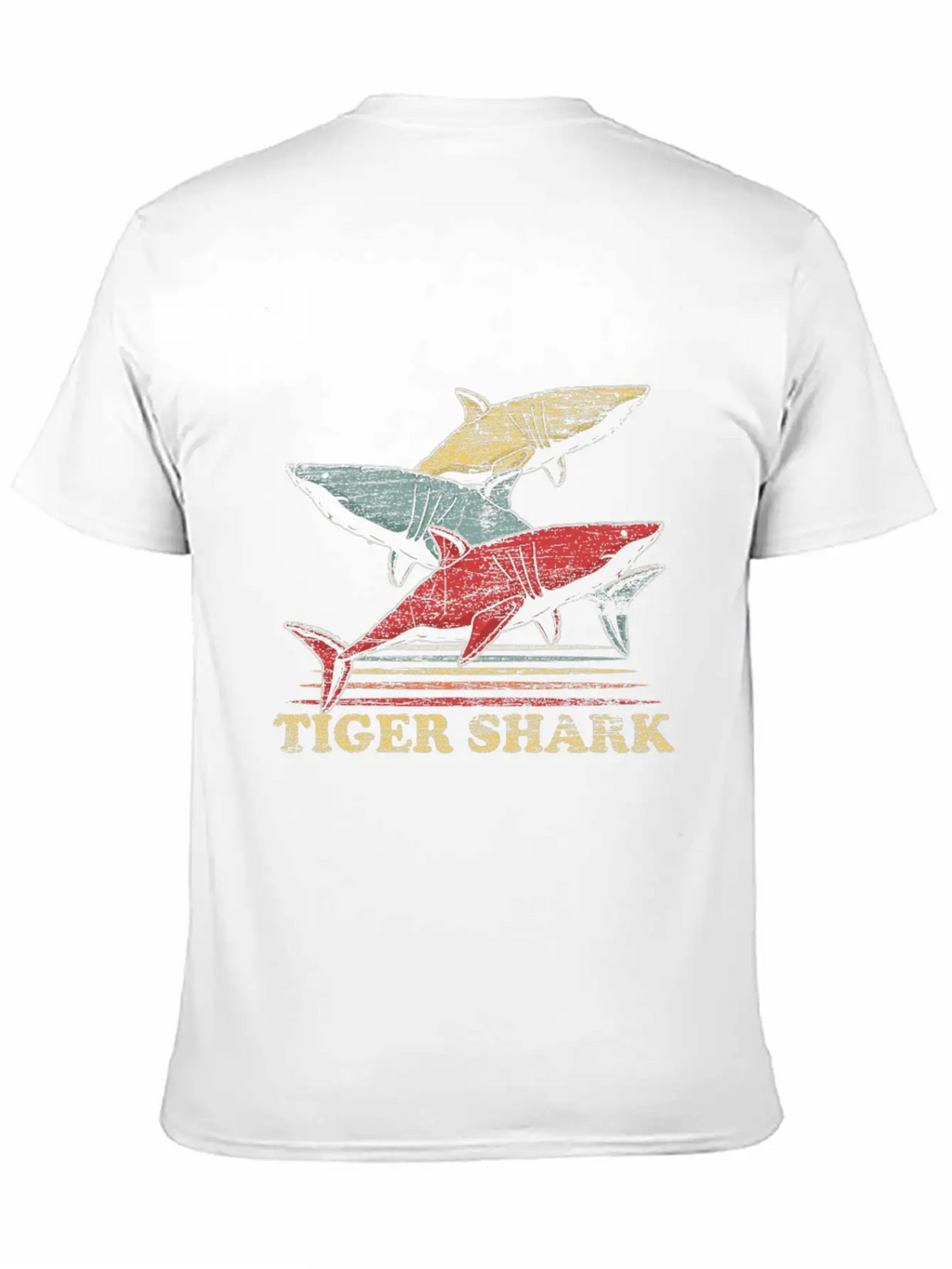 Tiger Shark Animal Shark Fin Sharks Fish Sea Gift Unisex Short Sleeve Soft Cotton T-Shirt – Casual Everyday Wear