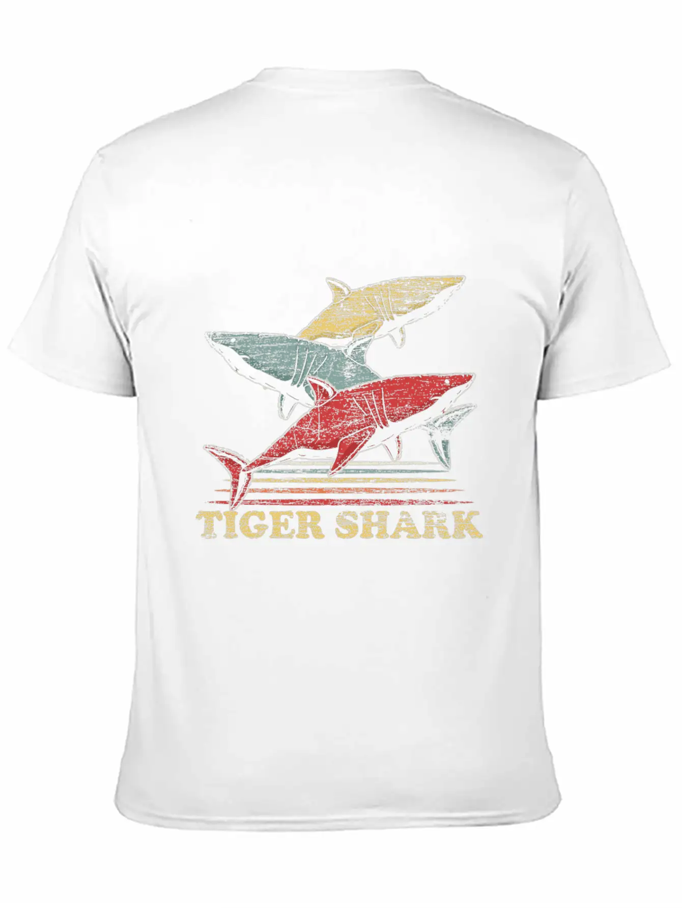 Tiger Shark Animal Shark Fin Sharks Fish Sea Gift Unisex Short Sleeve Soft Cotton T-Shirt – Casual Everyday Wear
