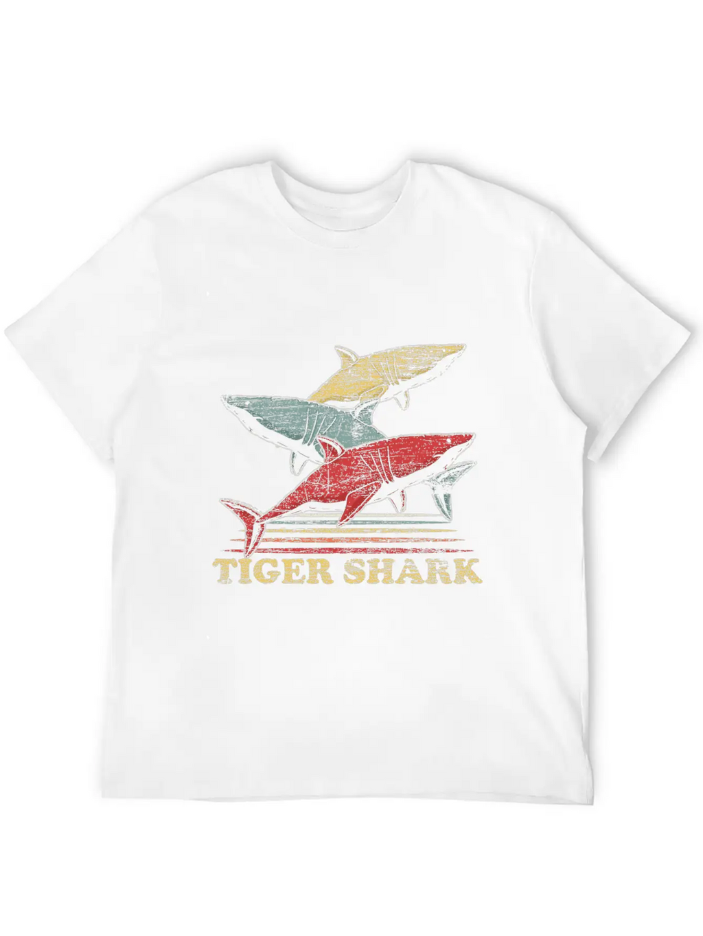Tiger Shark Animal Shark Fin Sharks Fish Sea Gift Unisex Short Sleeve Soft Cotton T-Shirt – Casual Everyday Wear