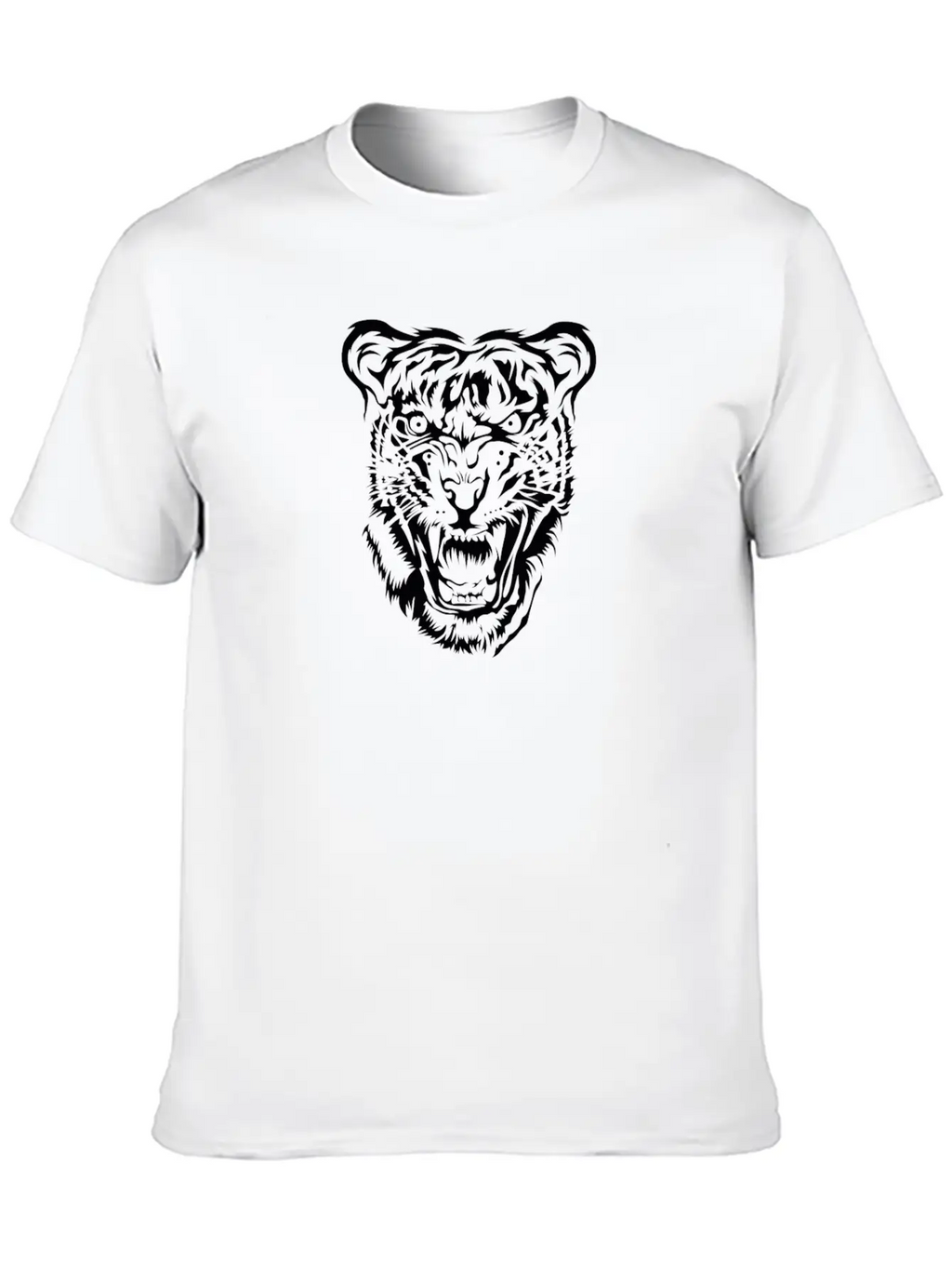 Tiger Tiger Head Africa Safari Essential Cotton Tee For Daily Outfits – Unisex Style
