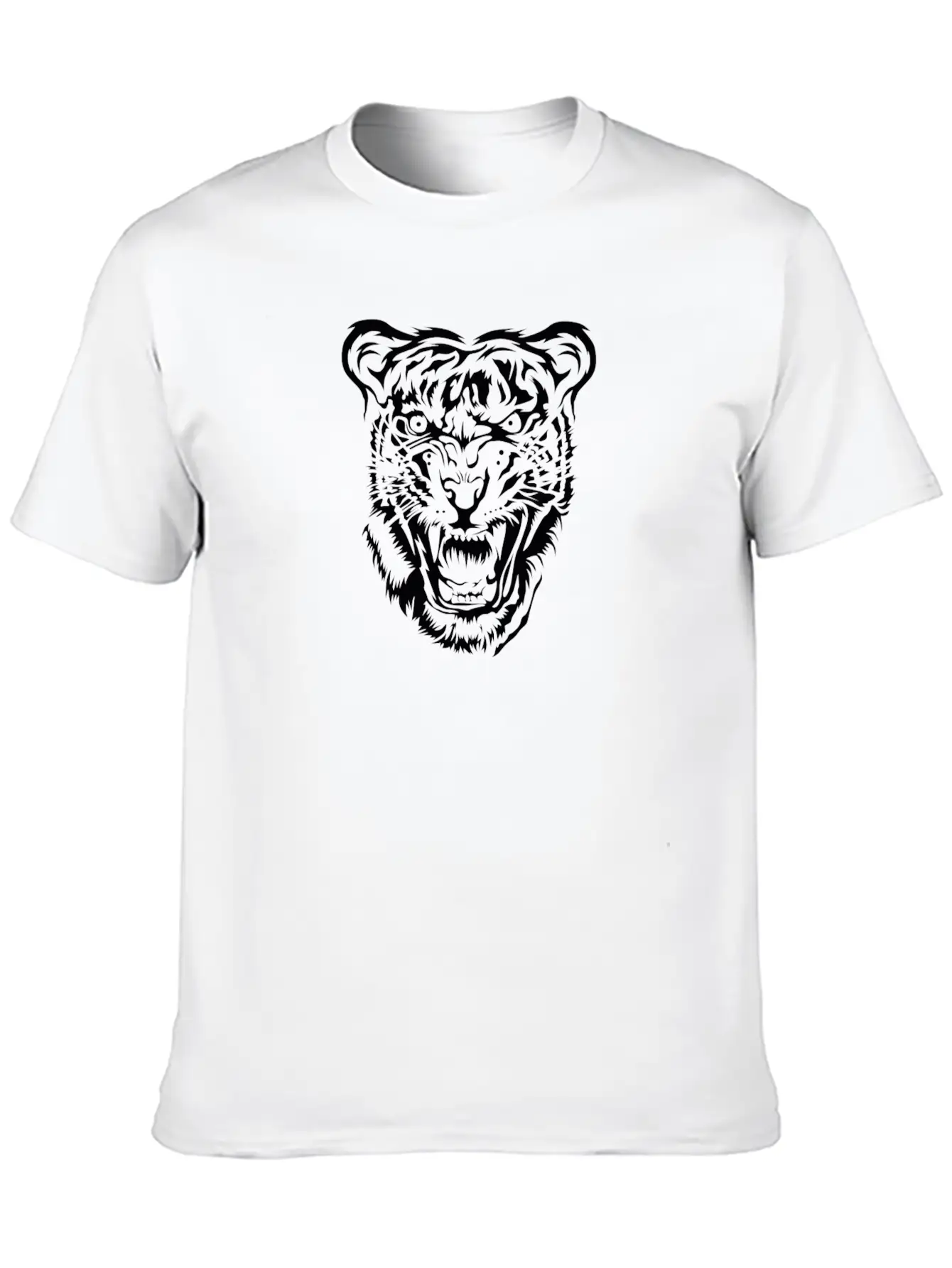 Tiger Tiger Head Africa Safari Essential Cotton Tee For Daily Outfits – Unisex Style