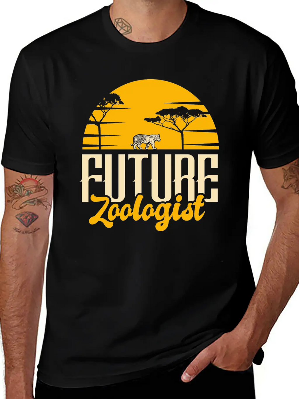Tiger Tiger Stripe Jungle Unisex Casual T-Shirt – Clean Design For Daily Comfort