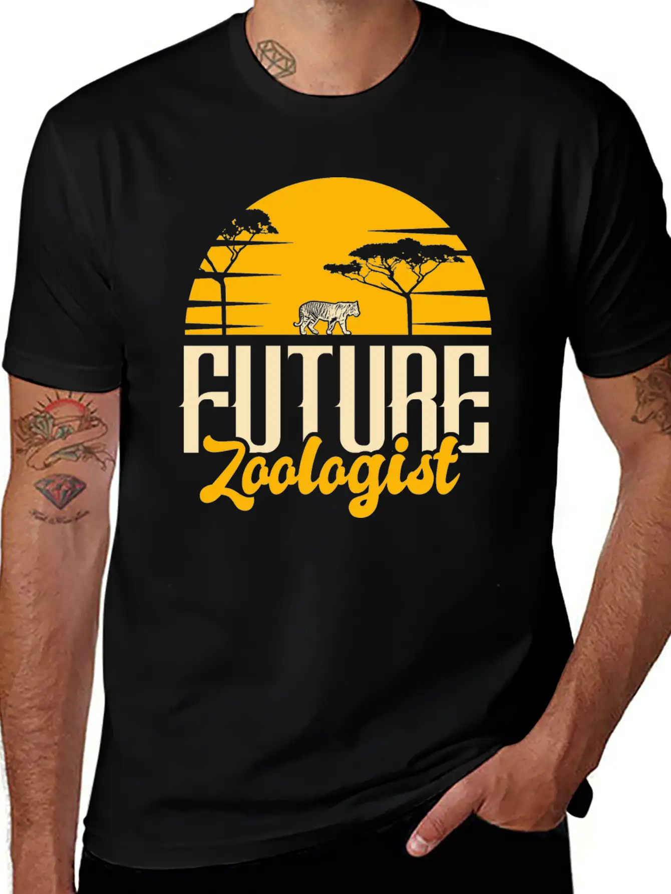 Tiger Tiger Stripe Jungle Unisex Casual T-Shirt – Clean Design For Daily Comfort
