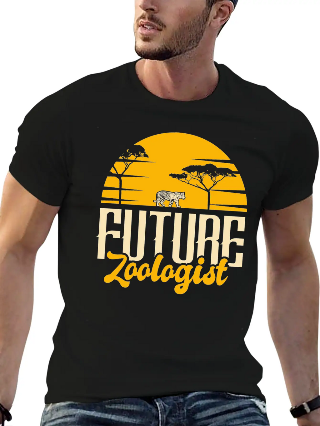Tiger Tiger Stripe Jungle Unisex Casual T-Shirt – Clean Design For Daily Comfort