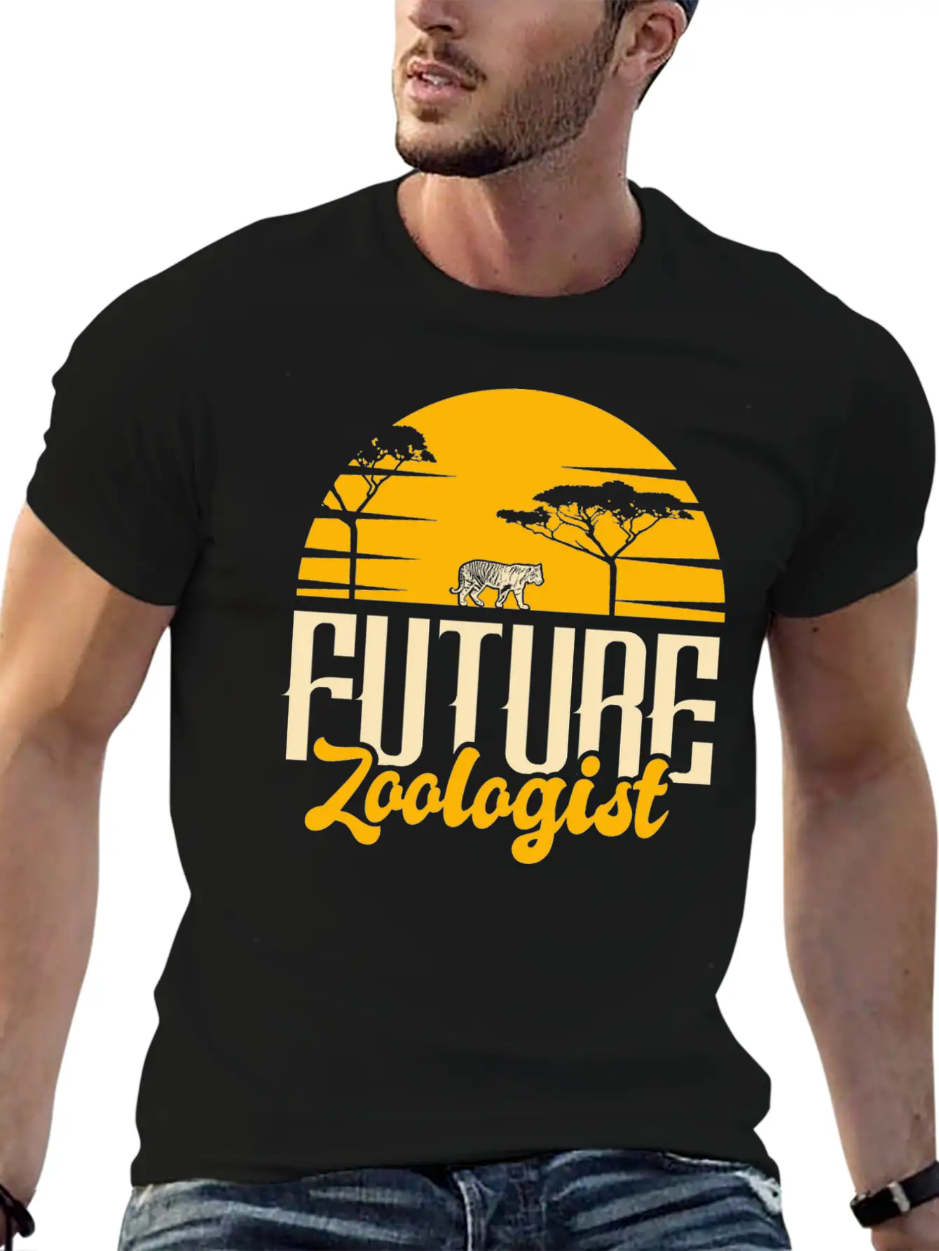 Tiger Tiger Stripe Jungle Unisex Casual T-Shirt – Clean Design For Daily Comfort