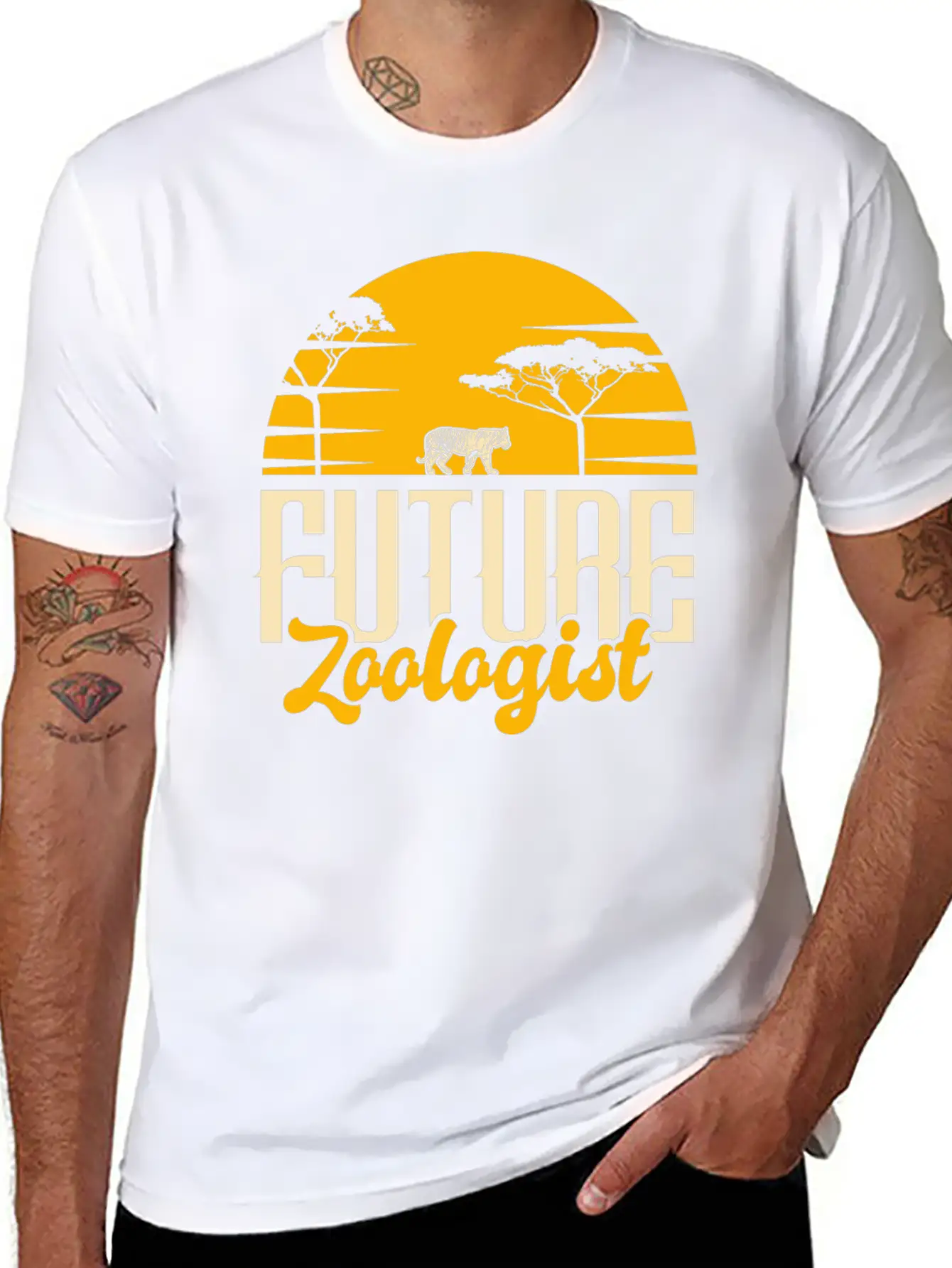 Tiger Tiger Stripe Jungle Unisex Casual T-Shirt – Clean Design For Daily Comfort