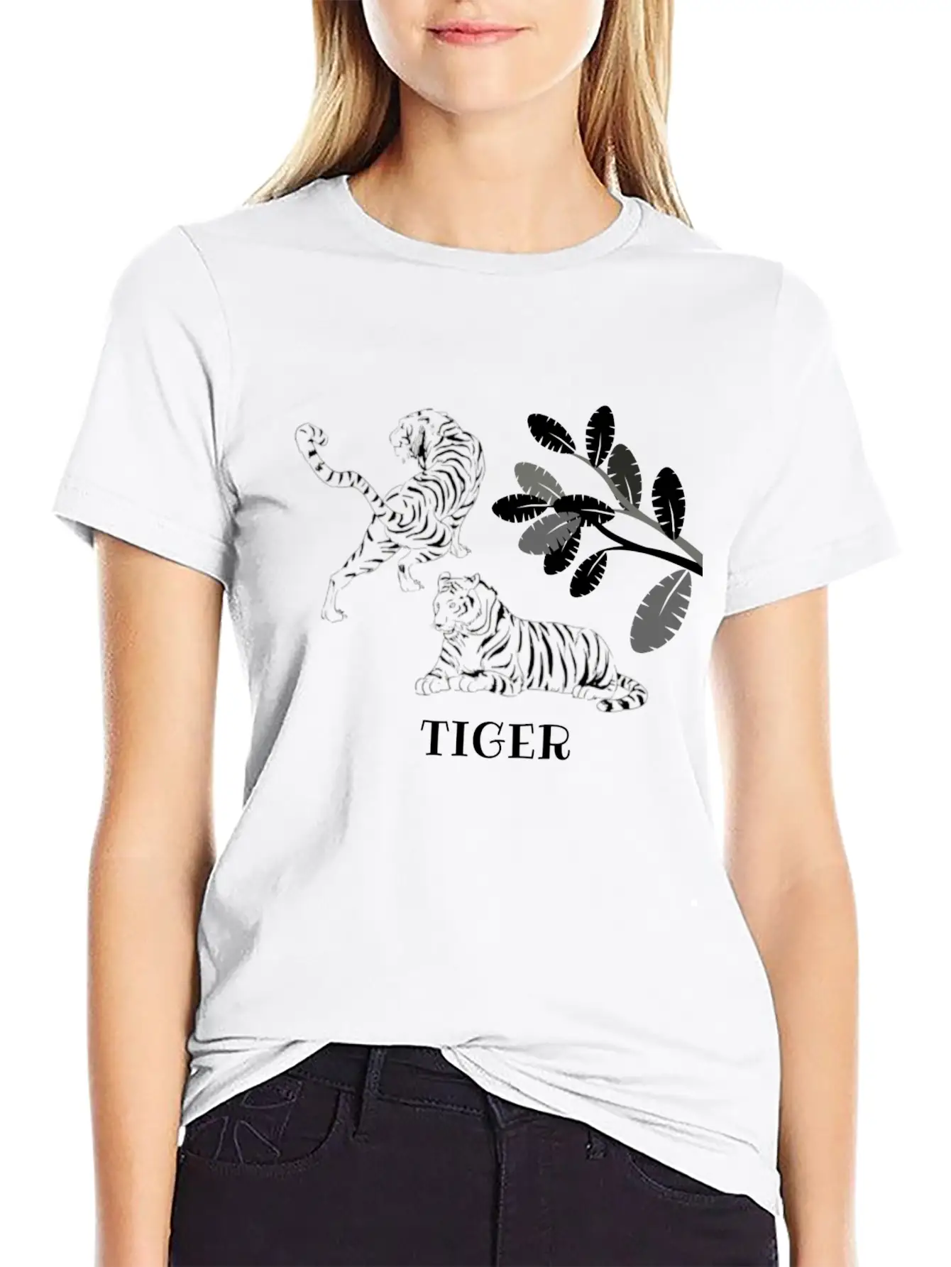 Tiger Unisex Short Sleeve Soft Cotton T-Shirt – Casual Everyday Wear