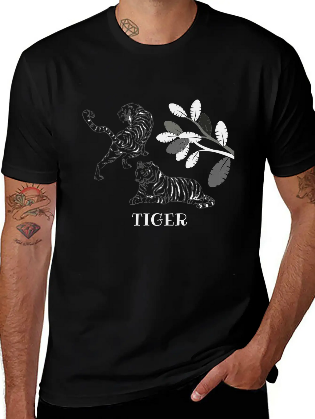 Tiger Unisex Short Sleeve Soft Cotton T-Shirt – Casual Everyday Wear