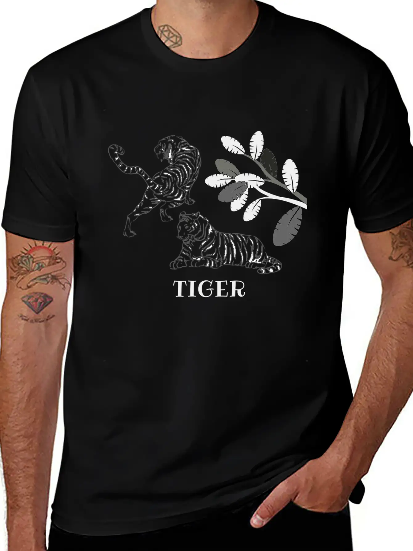 Tiger Unisex Short Sleeve Soft Cotton T-Shirt – Casual Everyday Wear