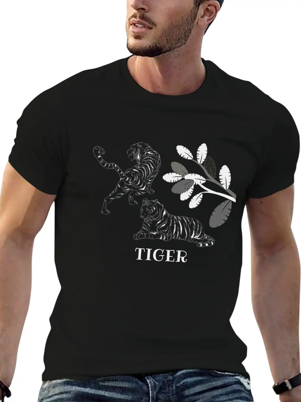 Tiger Unisex Short Sleeve Soft Cotton T-Shirt – Casual Everyday Wear