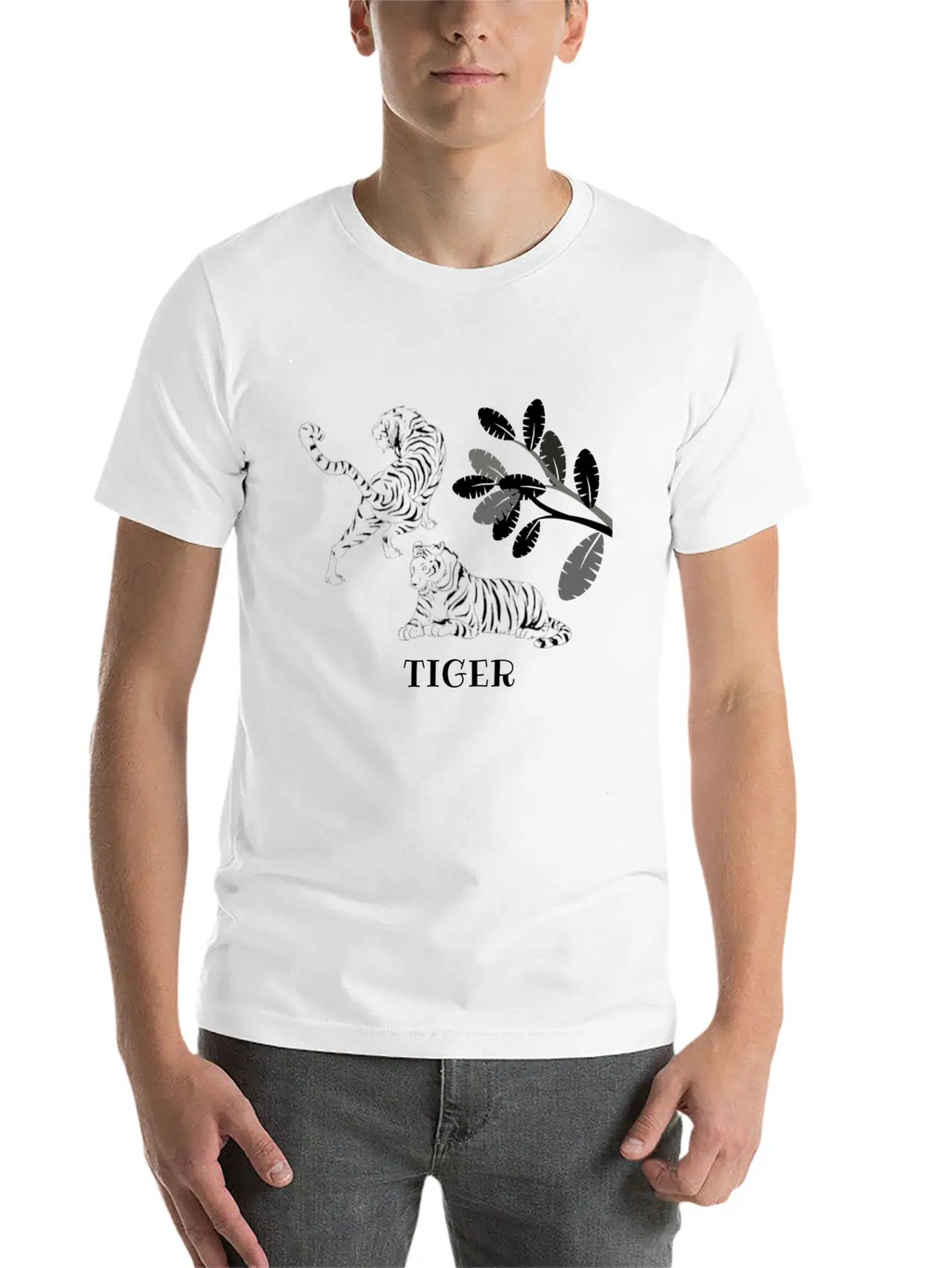 Tiger Unisex Short Sleeve Soft Cotton T-Shirt – Casual Everyday Wear