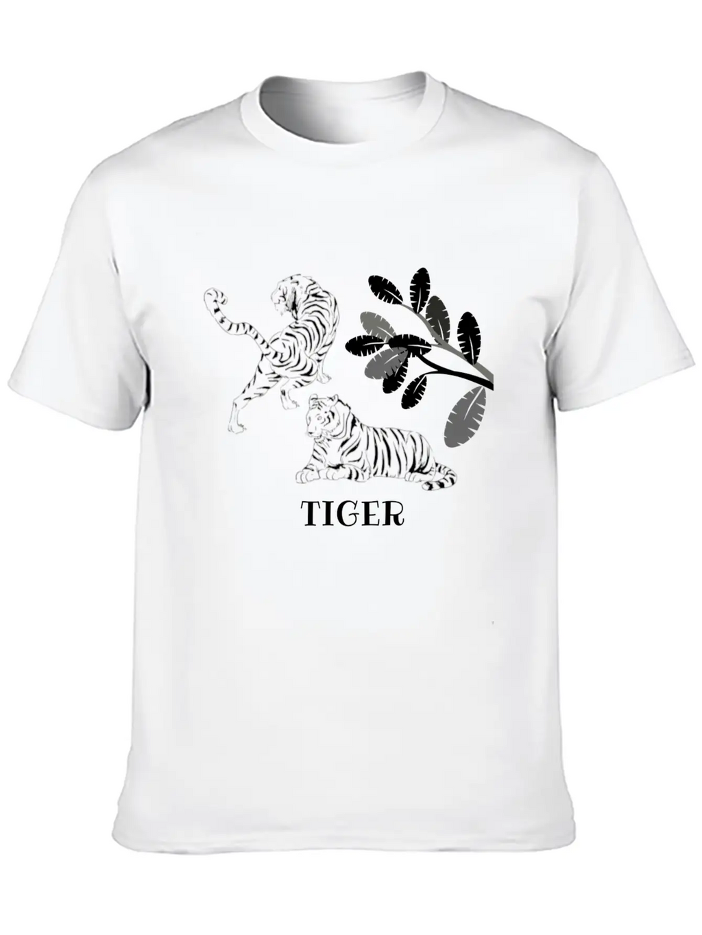 Tiger Unisex Short Sleeve Soft Cotton T-Shirt – Casual Everyday Wear