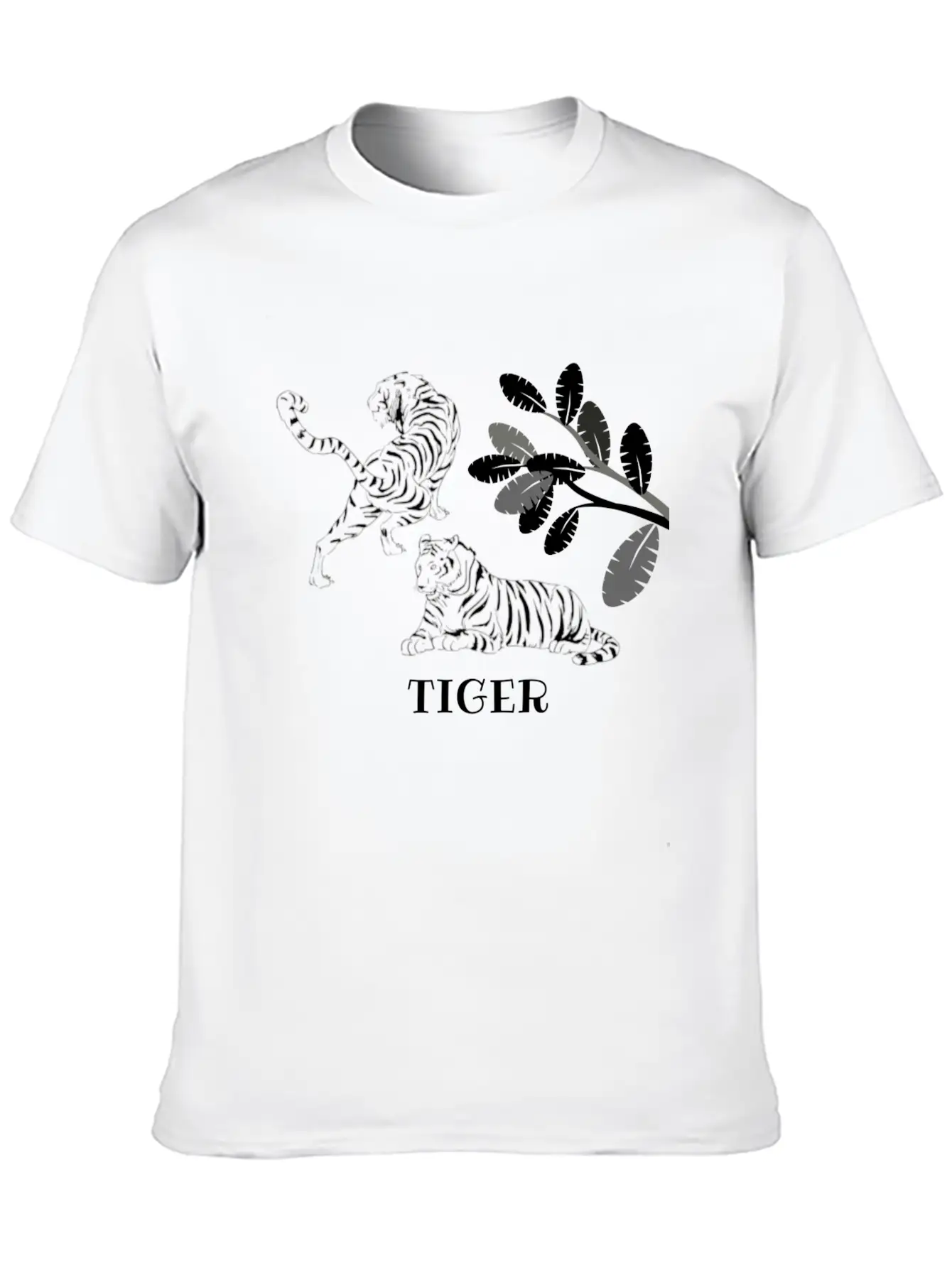 Tiger Unisex Short Sleeve Soft Cotton T-Shirt – Casual Everyday Wear