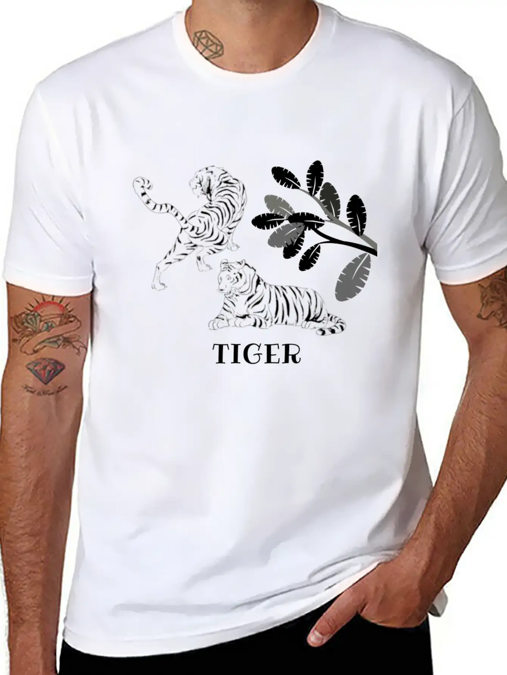 Tiger Unisex Short Sleeve Soft Cotton T-Shirt – Casual Everyday Wear