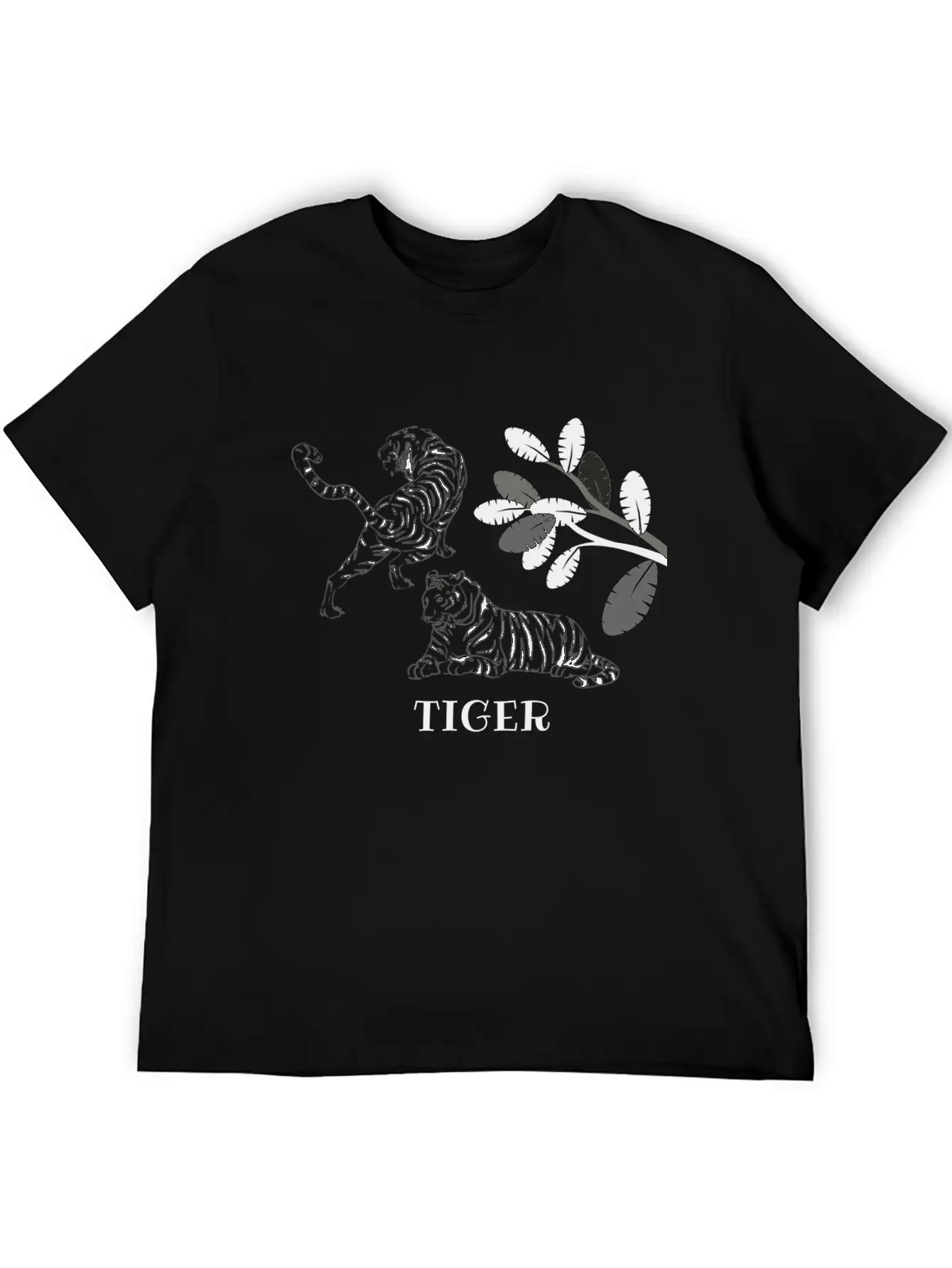 Tiger Unisex Short Sleeve Soft Cotton T-Shirt – Casual Everyday Wear