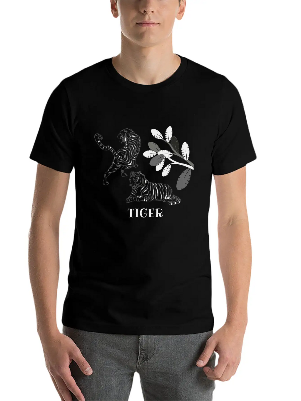Tiger Unisex Short Sleeve Soft Cotton T-Shirt – Casual Everyday Wear