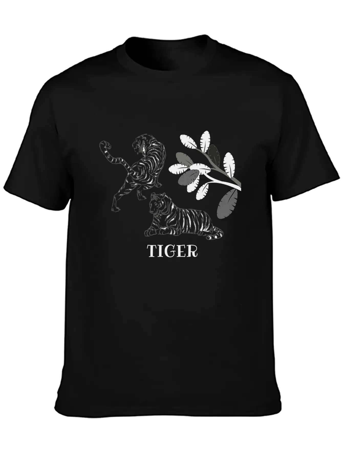 Tiger Unisex Short Sleeve Soft Cotton T-Shirt – Casual Everyday Wear