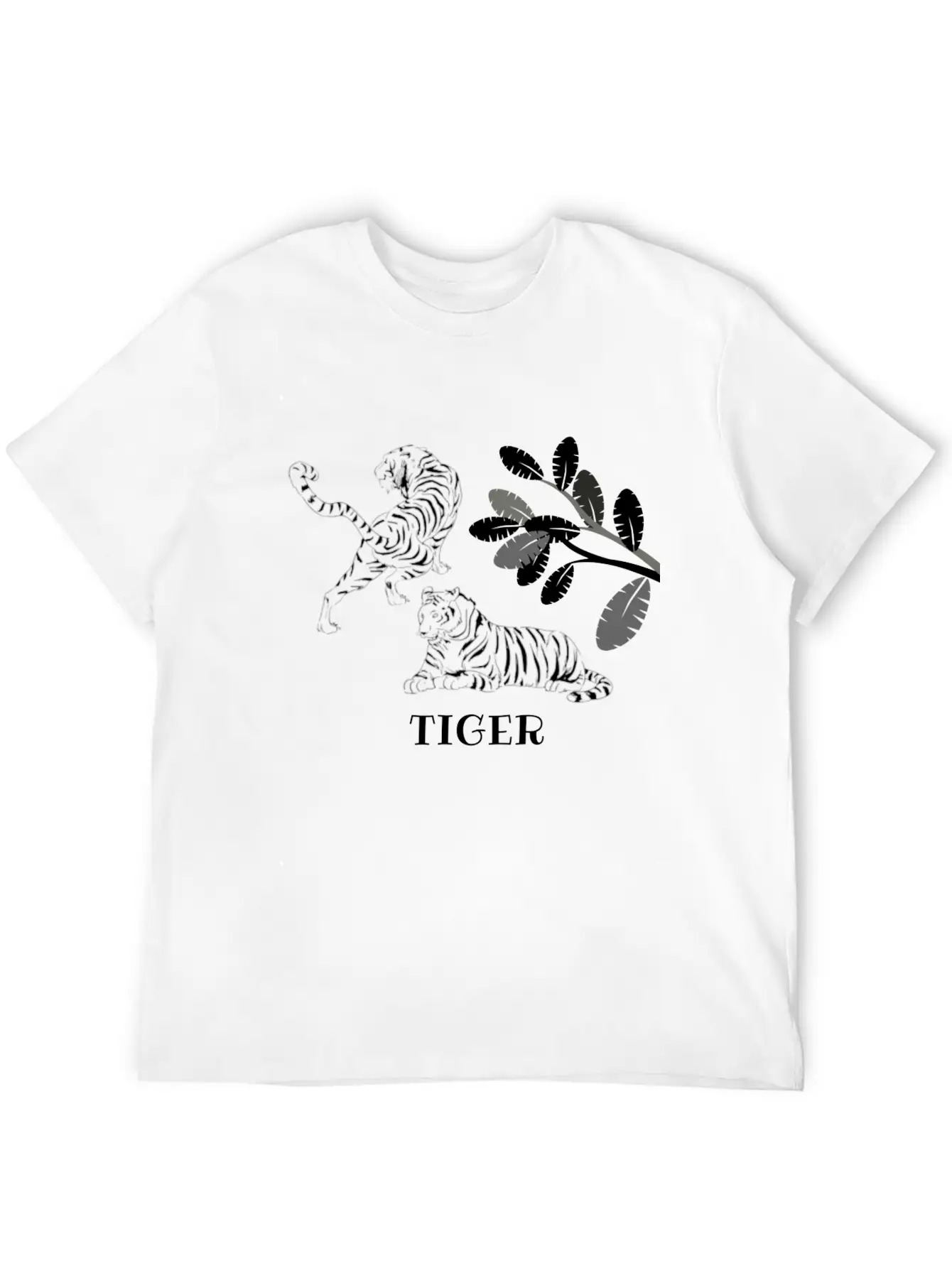 Tiger Unisex Short Sleeve Soft Cotton T-Shirt – Casual Everyday Wear