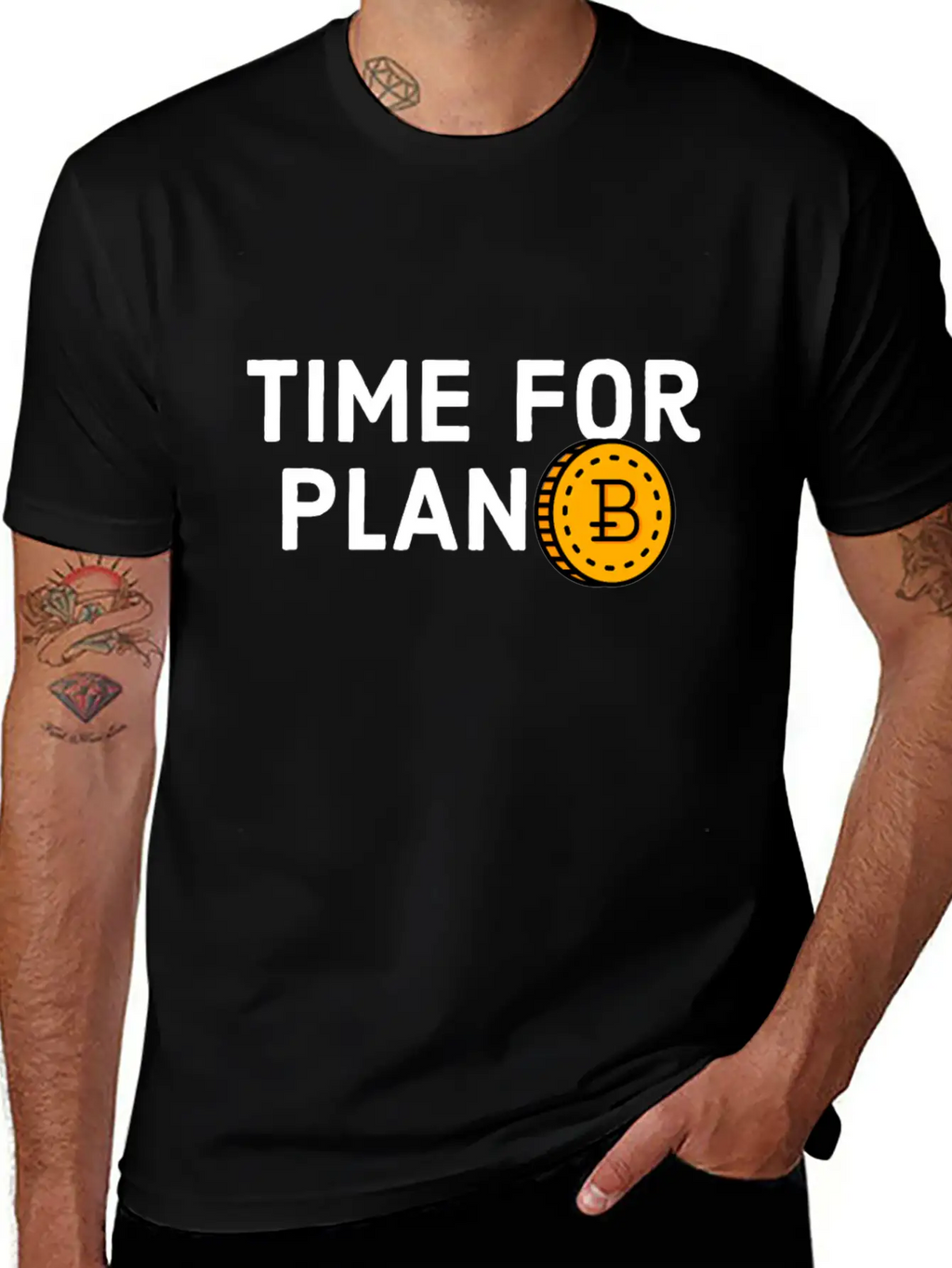 Time For Plan B - Cool Blockchain HODL Crypto Unisex Short Sleeve Soft Cotton T-Shirt – Casual Everyday Wear