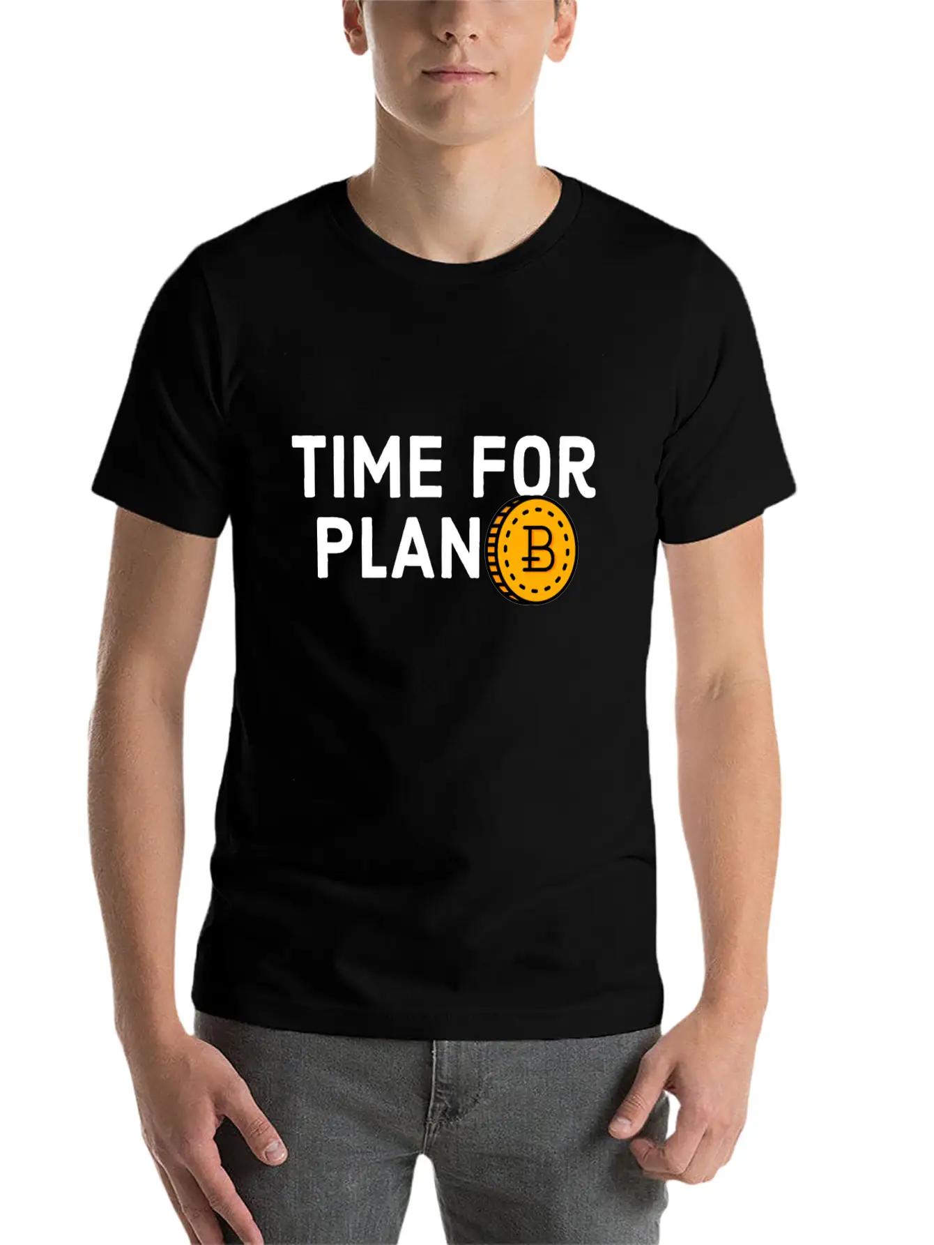 Time For Plan B - Cool Blockchain HODL Crypto Unisex Short Sleeve Soft Cotton T-Shirt – Casual Everyday Wear