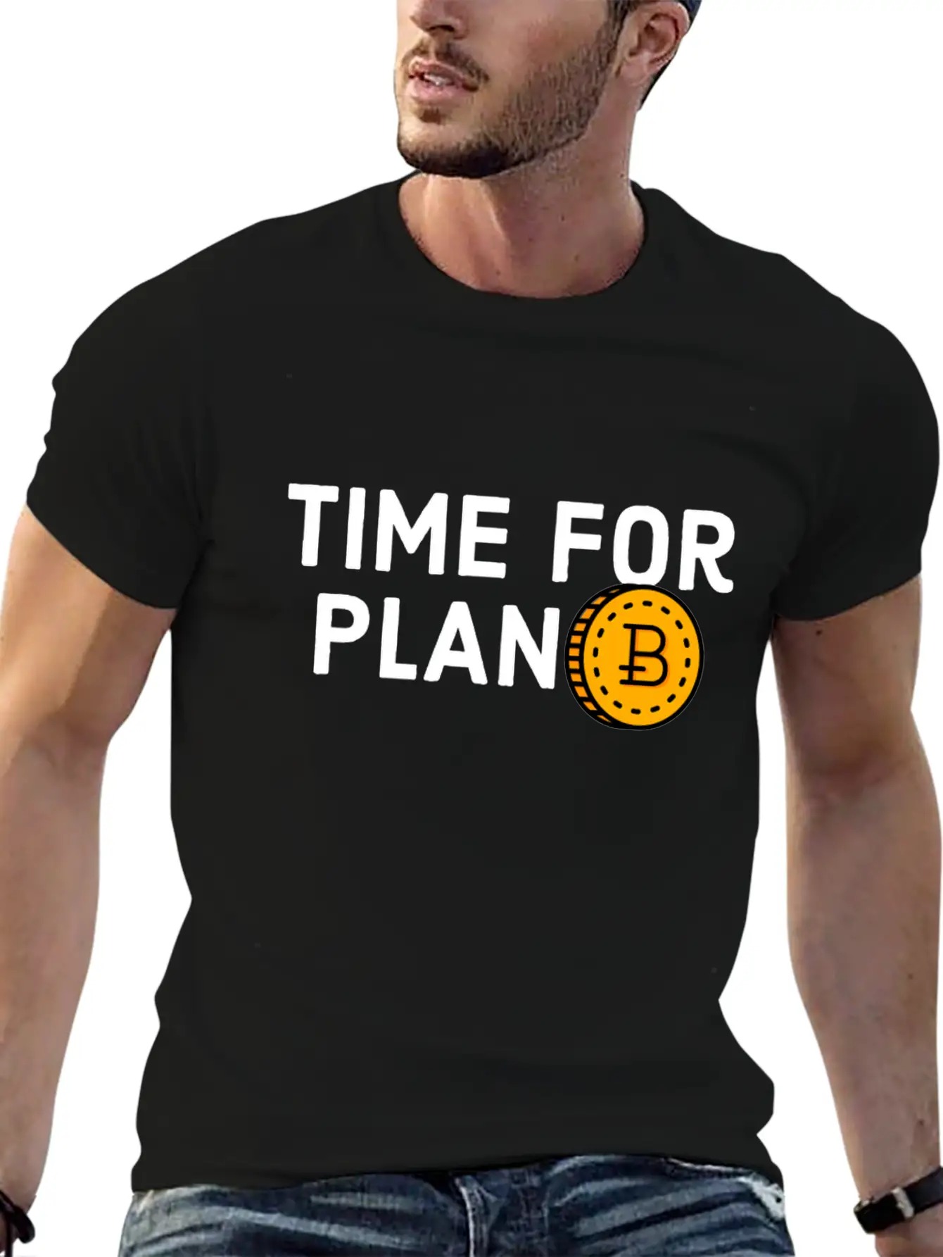 Time For Plan B - Cool Blockchain HODL Crypto Unisex Short Sleeve Soft Cotton T-Shirt – Casual Everyday Wear