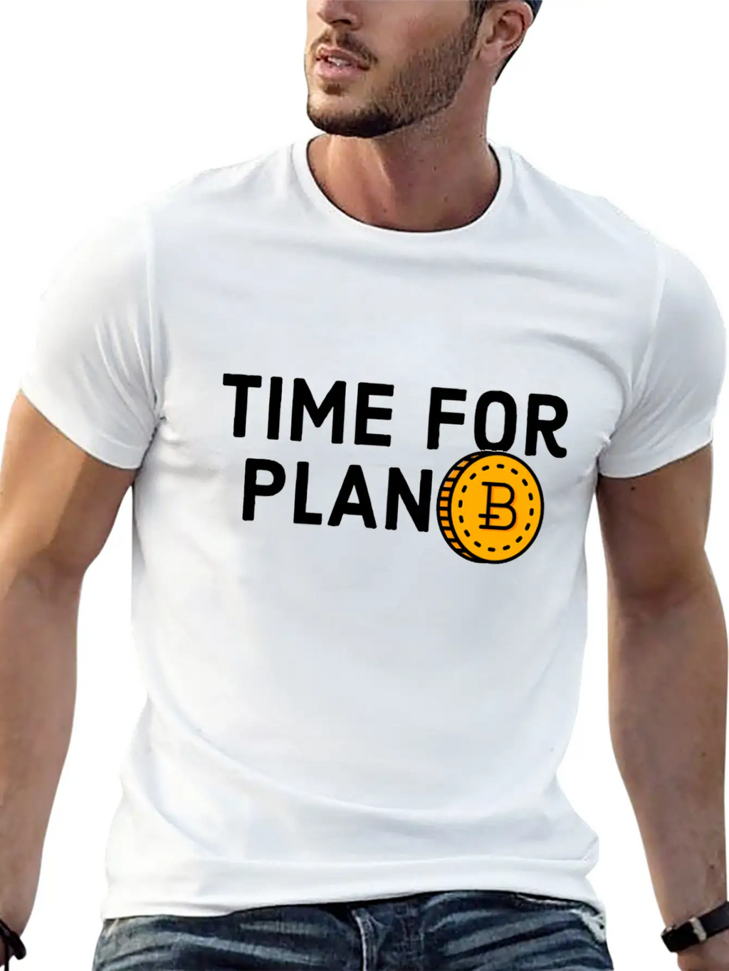 Time For Plan B - Cool Blockchain HODL Crypto Unisex Short Sleeve Soft Cotton T-Shirt – Casual Everyday Wear