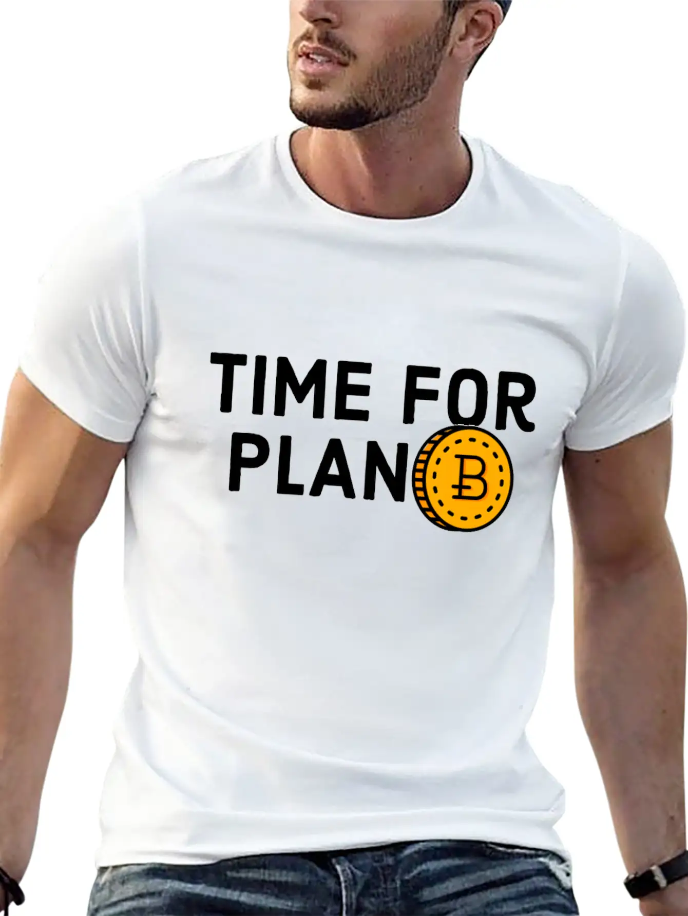 Time For Plan B - Cool Blockchain HODL Crypto Unisex Short Sleeve Soft Cotton T-Shirt – Casual Everyday Wear