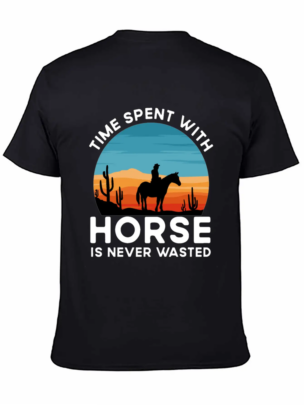 Time Spent With My Horse, Horse, Riding Stylish Everyday T-Shirt – Unisex Basic Cotton Tee